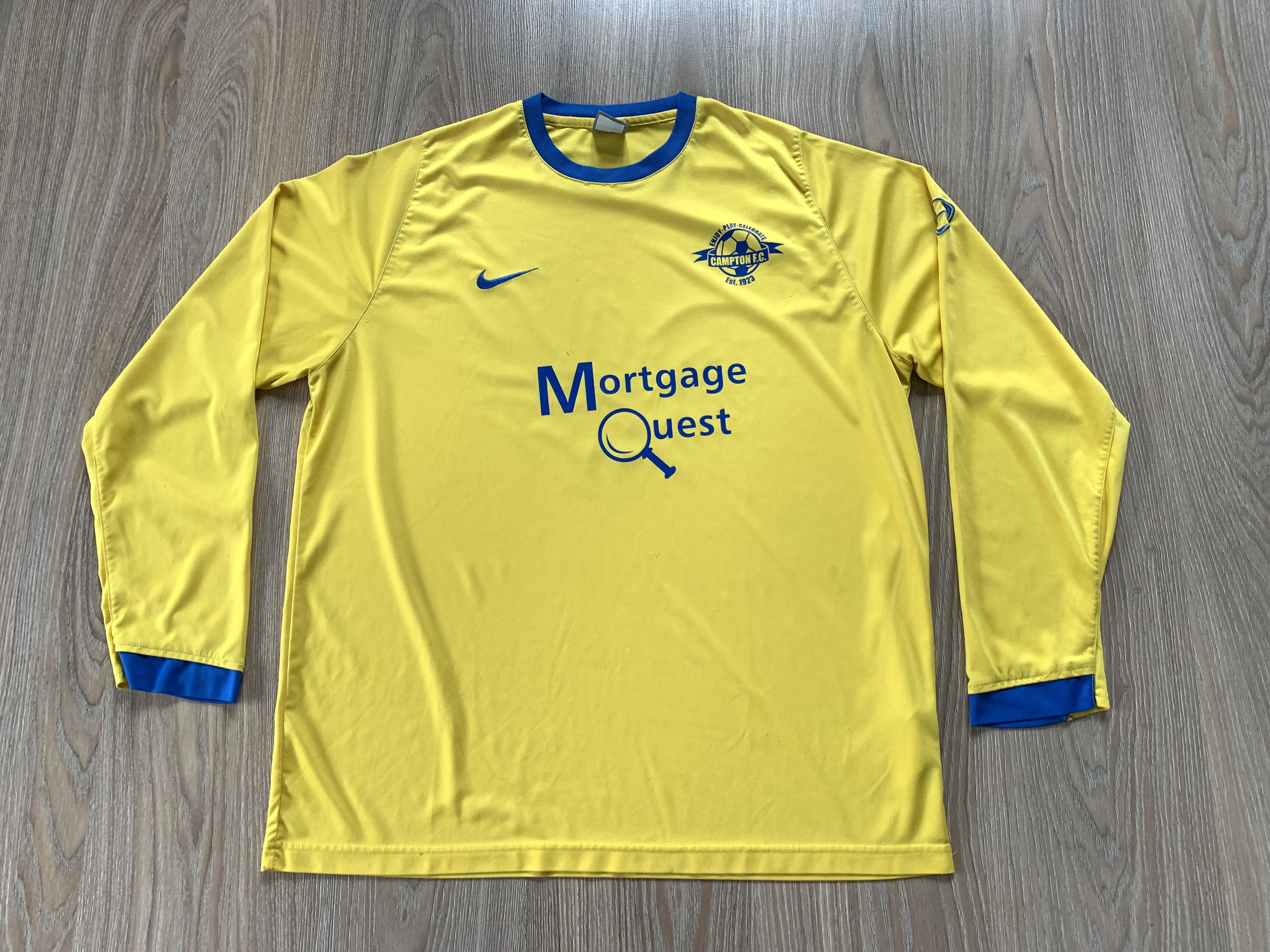 Nike Nike Campton FC Yellow Cotton Long Sleeve Size US XL / EU 56 / 4 - 2 Thumbnail
