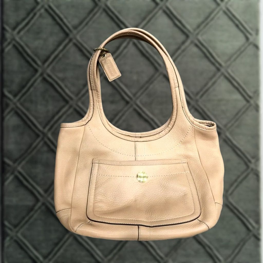 Coach VINTAGE COACH Leather Tote Bag Hob Creme Medium Womens Bag Size ONE SIZE - 1 Thumbnail