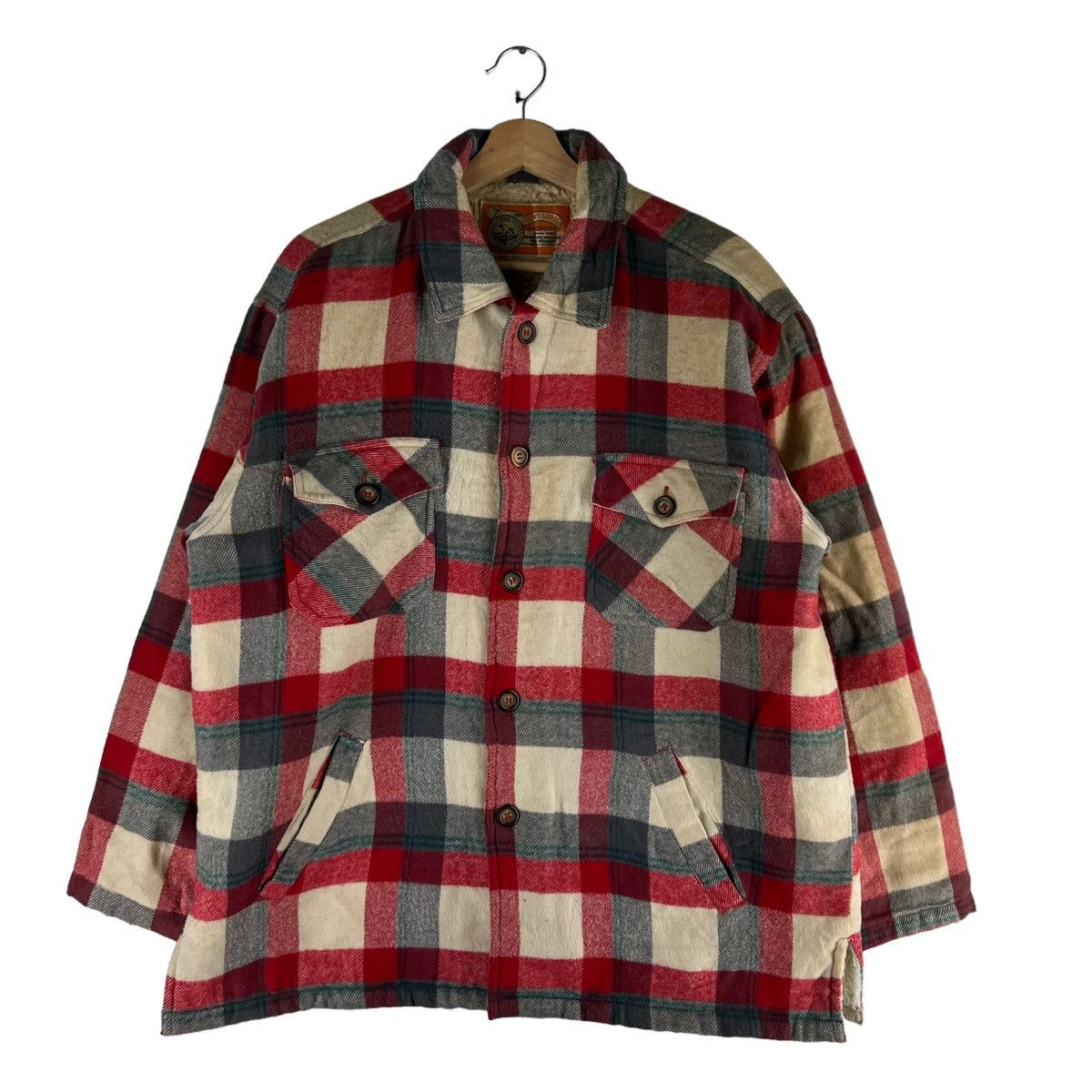 Flannel 🔥90’s Vintage Wool Flannel Jacket Mens Gumu Issey Miyake Size US M / EU 48-50 / 2 - 1 Thumbnail