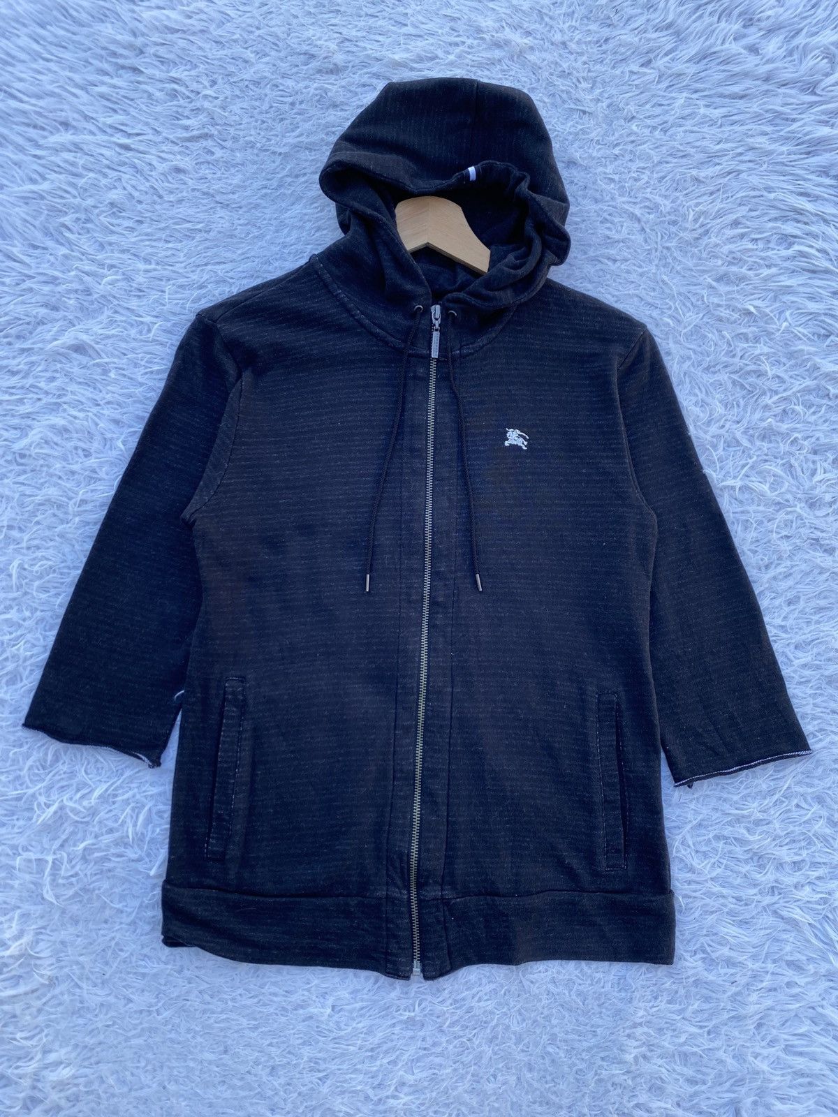 Burberry Rare Vintage Burberry Black Label 3/4 Sleeves Zip Up Sweater Size US S / EU 44-46 / 1 - 1 Thumbnail