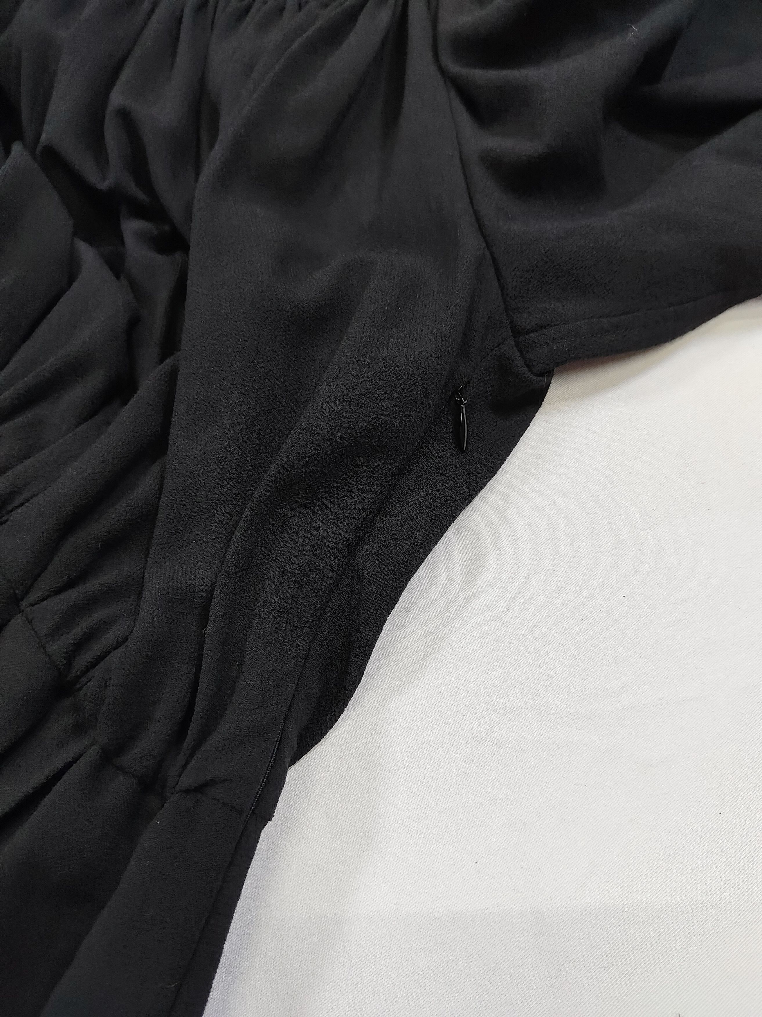 Yves Saint Laurent 80s YSL- Pleated Gathered Yoke Diffusion Femmes Wool Dress Size M / US 6-8 / IT 42-44 - 6 Thumbnail