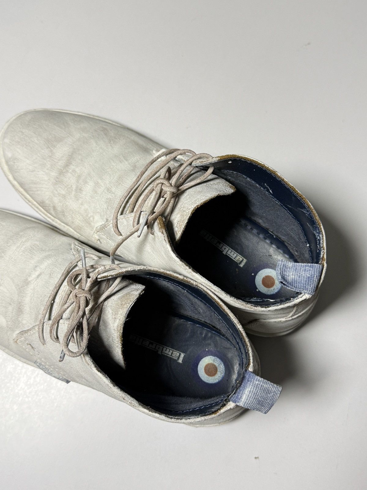 Lambretta Lambretta desert boots with a hand-painted white finish Size US 8.5 / EU 41-42 - 8 Thumbnail