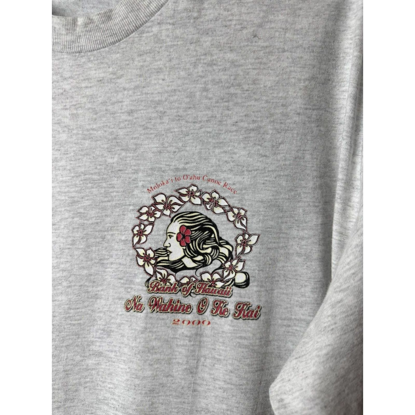 Hanes 00’s Vintage Bank Of Hawaii Surf Style T Shirt Stussy Mambo Size US L / EU 52-54 / 3 - 4 Thumbnail