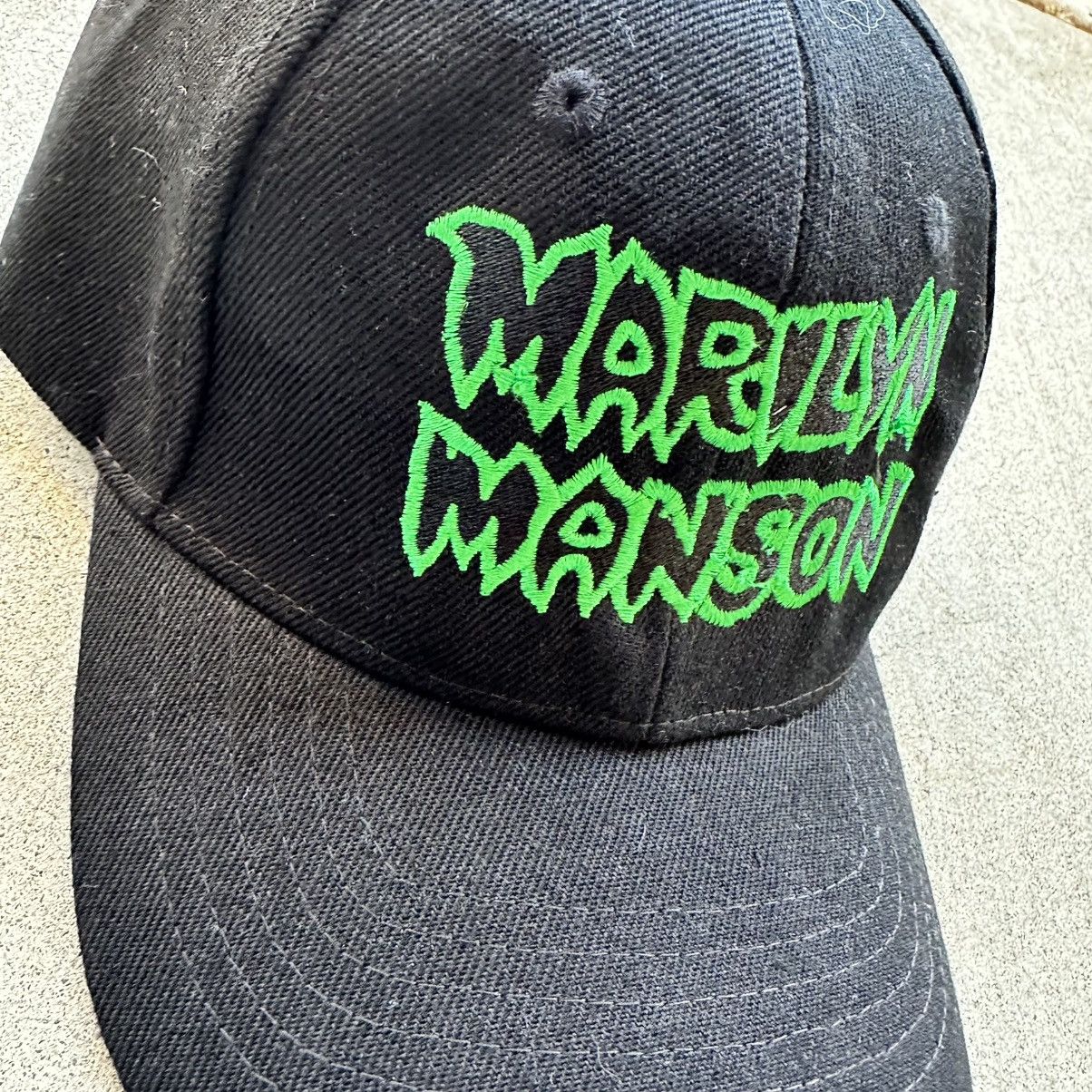 Vintage Vintage Marilyn Manson Strap Back Hat Y2K Concert Promo Size ONE SIZE - 2 Thumbnail
