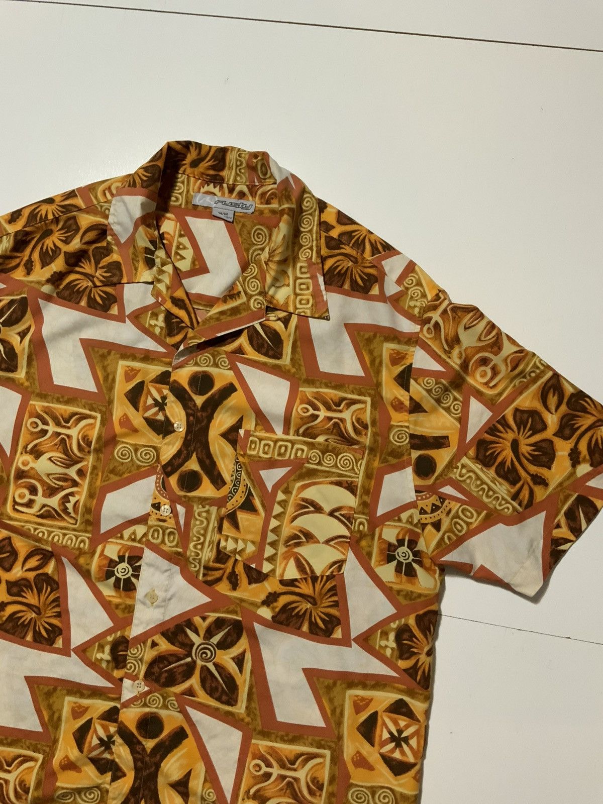 Rusty × Vintage Vintage Y2K Rusty Hawaiian Surf Loop Collar Camp Shirt Size US M / EU 48-50 / 2 - 3 Thumbnail
