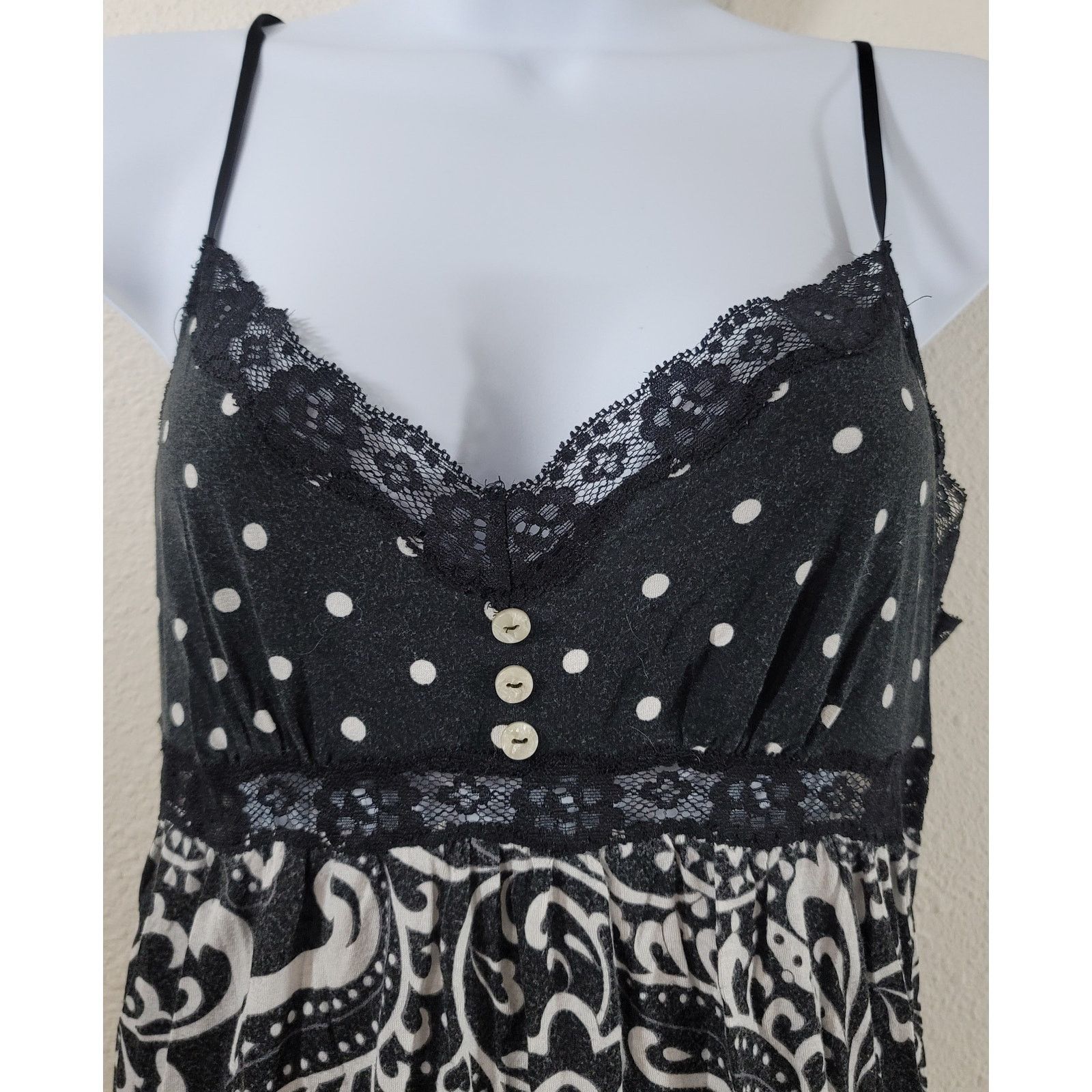 Other Betsy Johnson Black Floral Polka Lace Sleepwear Small Soft Size S / US 4 / IT 40 - 5 Thumbnail