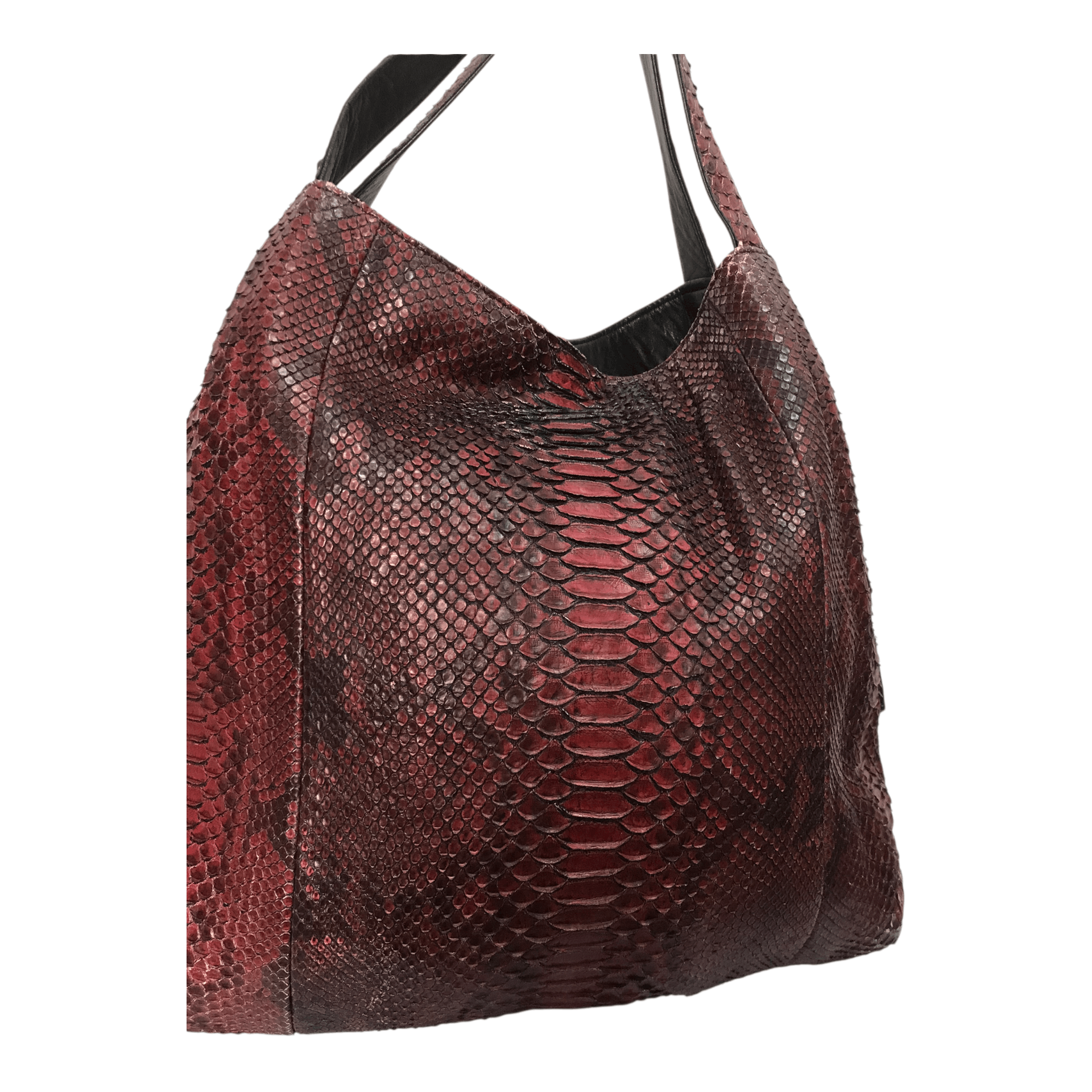 Genuine Leather Snake Skin Leather Tote Bag Size ONE SIZE - 3 Thumbnail