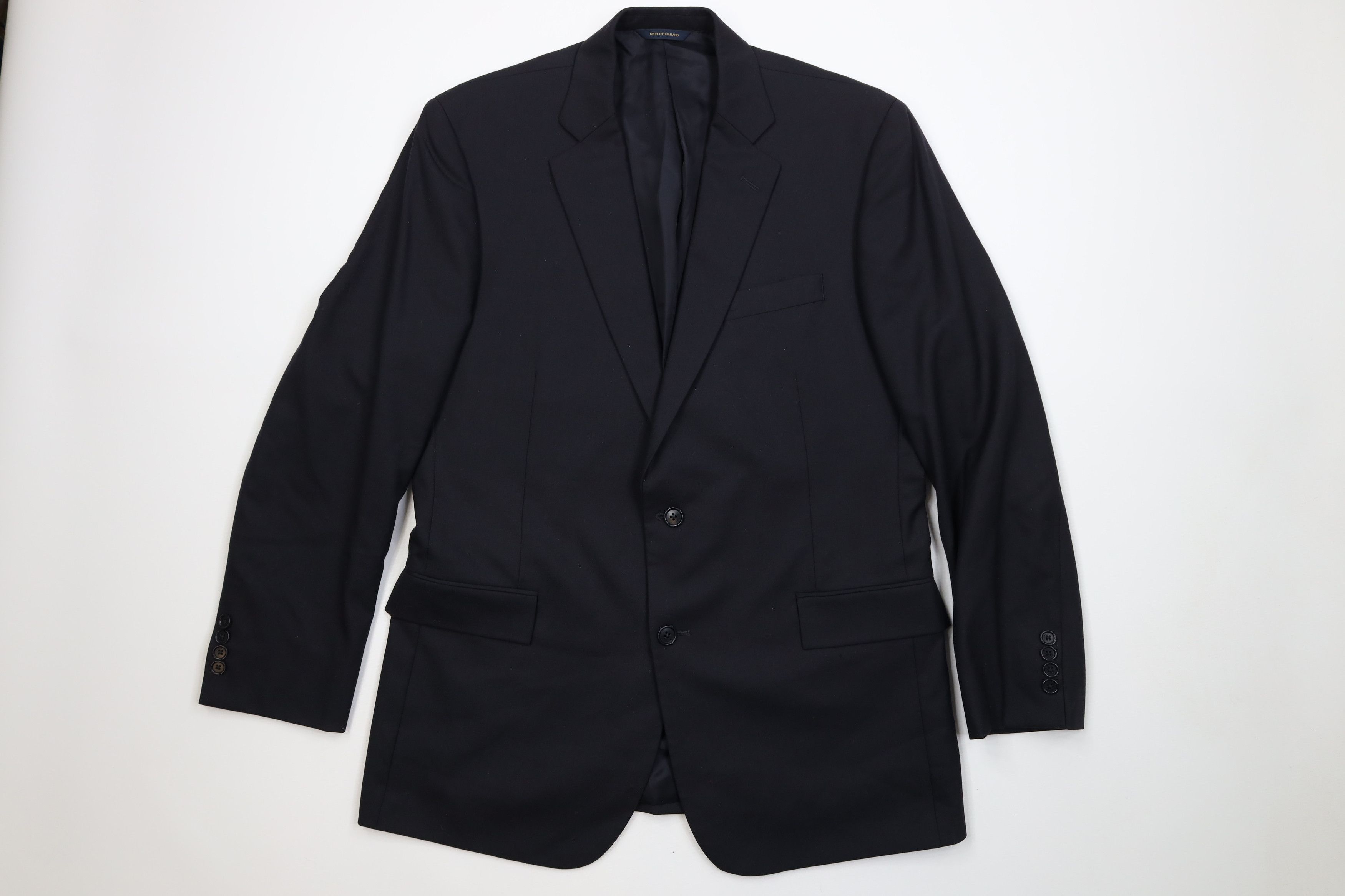 Brooks Brothers Brooks Brothers Mens Size 44L Wool 2 Piece Suit Wedding Navy Size 44L - 2 Thumbnail
