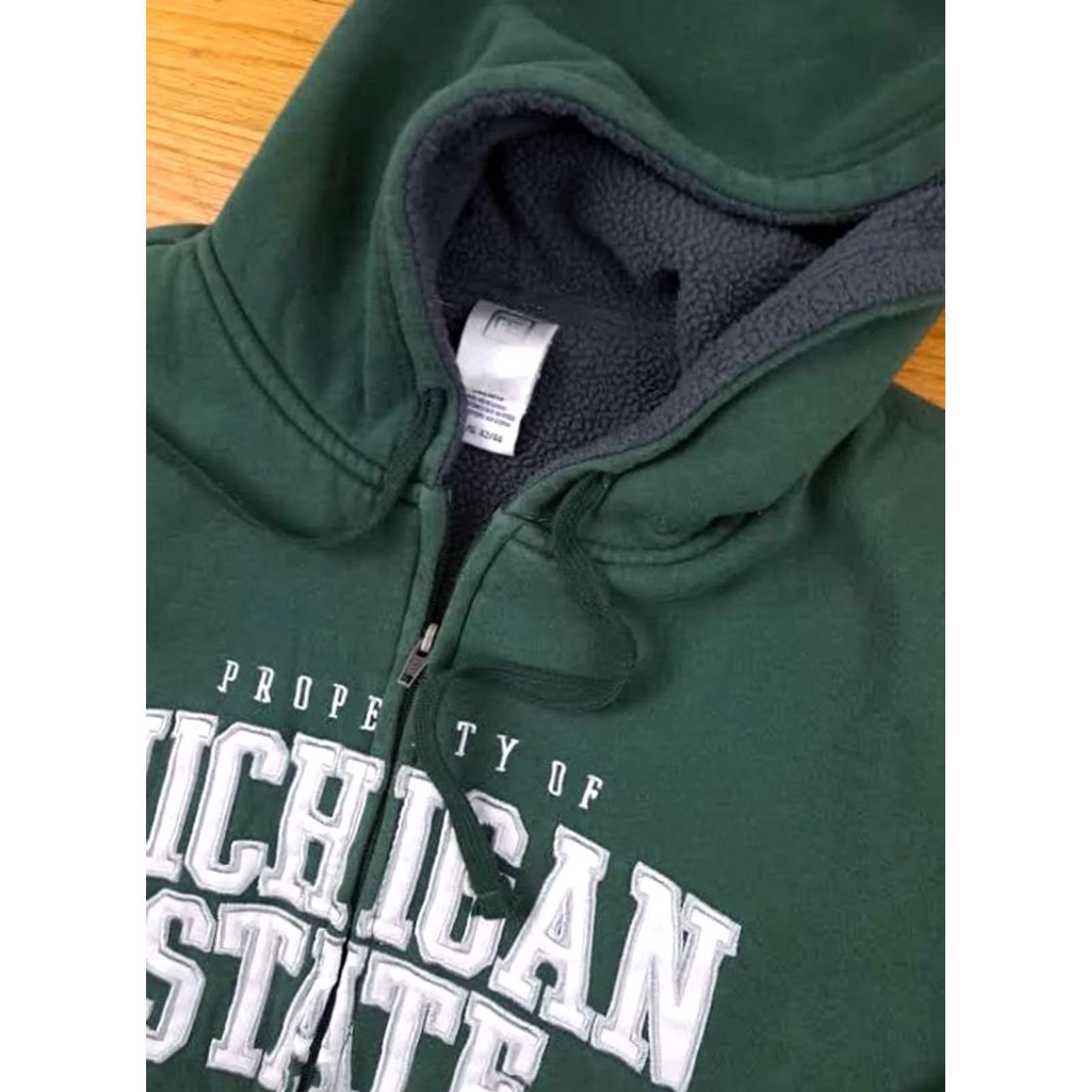 Vintage pro edge Jacket Mens L Green Pre Owned Michigan State Insulated Hooded Full Zip Size US L / EU 52-54 / 3 - 3 Thumbnail