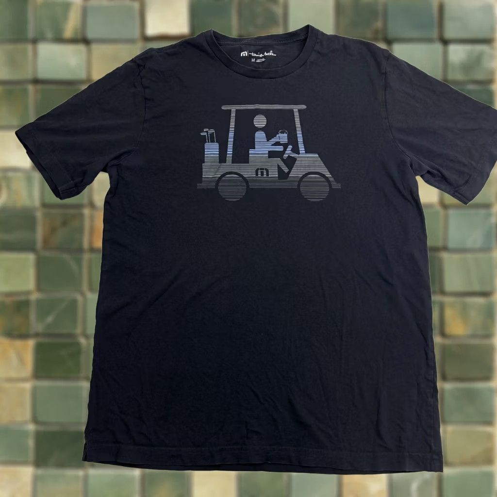 TravisMathew Travis Mathew Shirt Men Medium Black Short Sleeve Golf Cart Beer Mug Pima Cotton Shirt (T-Shirt) Size US M / EU 48-50 / 2 - 1 Thumbnail