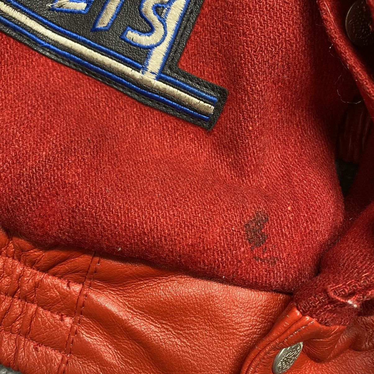 NFL Vintage 90's NFL Patches Red Bomber Jacket Size 3XL Size US XXL / EU 58 / 5 - 6 Thumbnail
