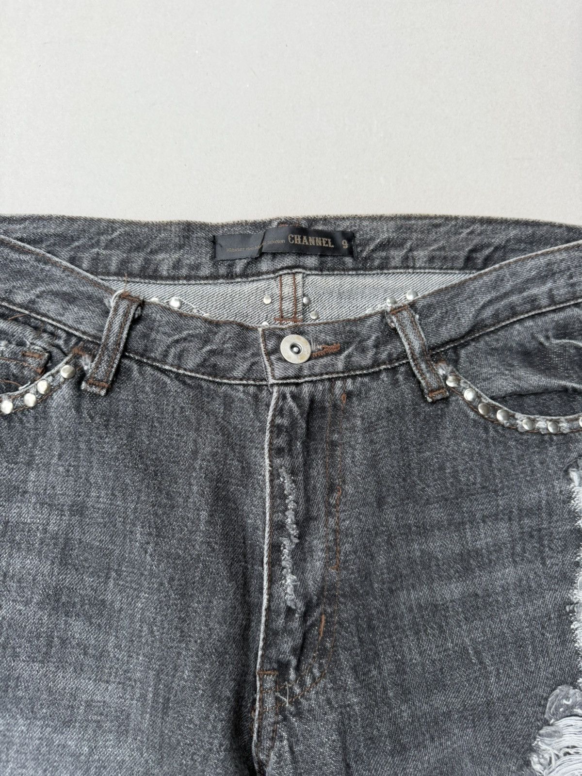Japanese Brand Lace up flare jeans Size US 31 - 3 Thumbnail