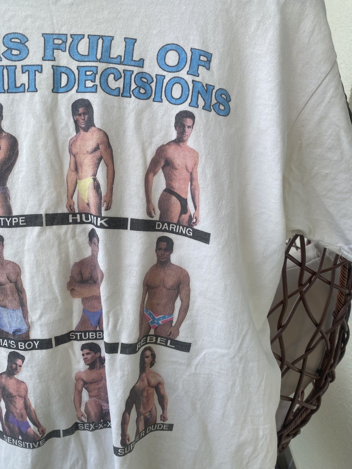 Vintage gym man sexy humor life is full of difficult decision tee Size US M / EU 48-50 / 2 - 4 Thumbnail