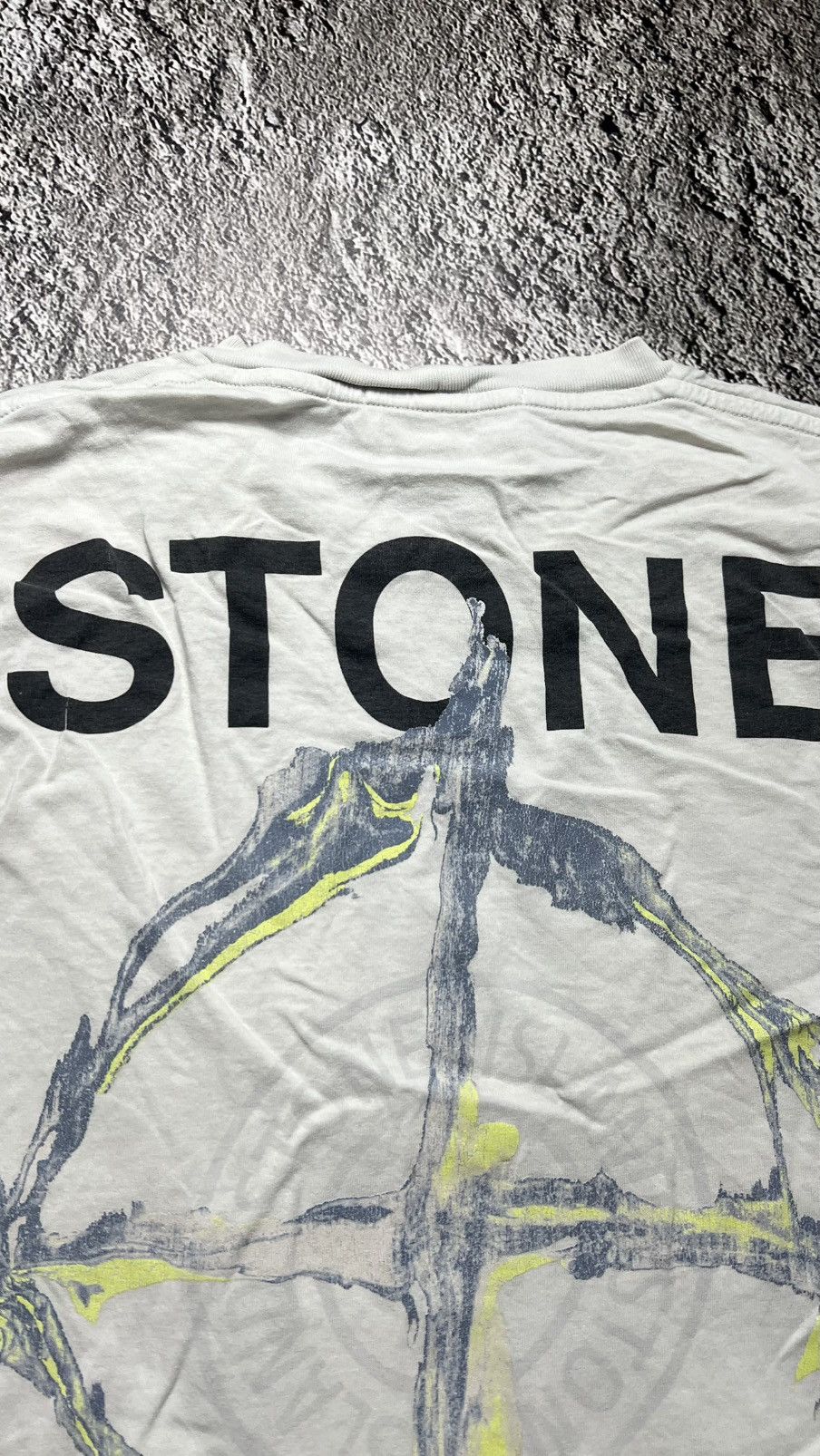 Stone Island Ss/21 Stone Island Massimo Osti “marble three” trashed tee Size US S / EU 44-46 / 1 - 10 Thumbnail