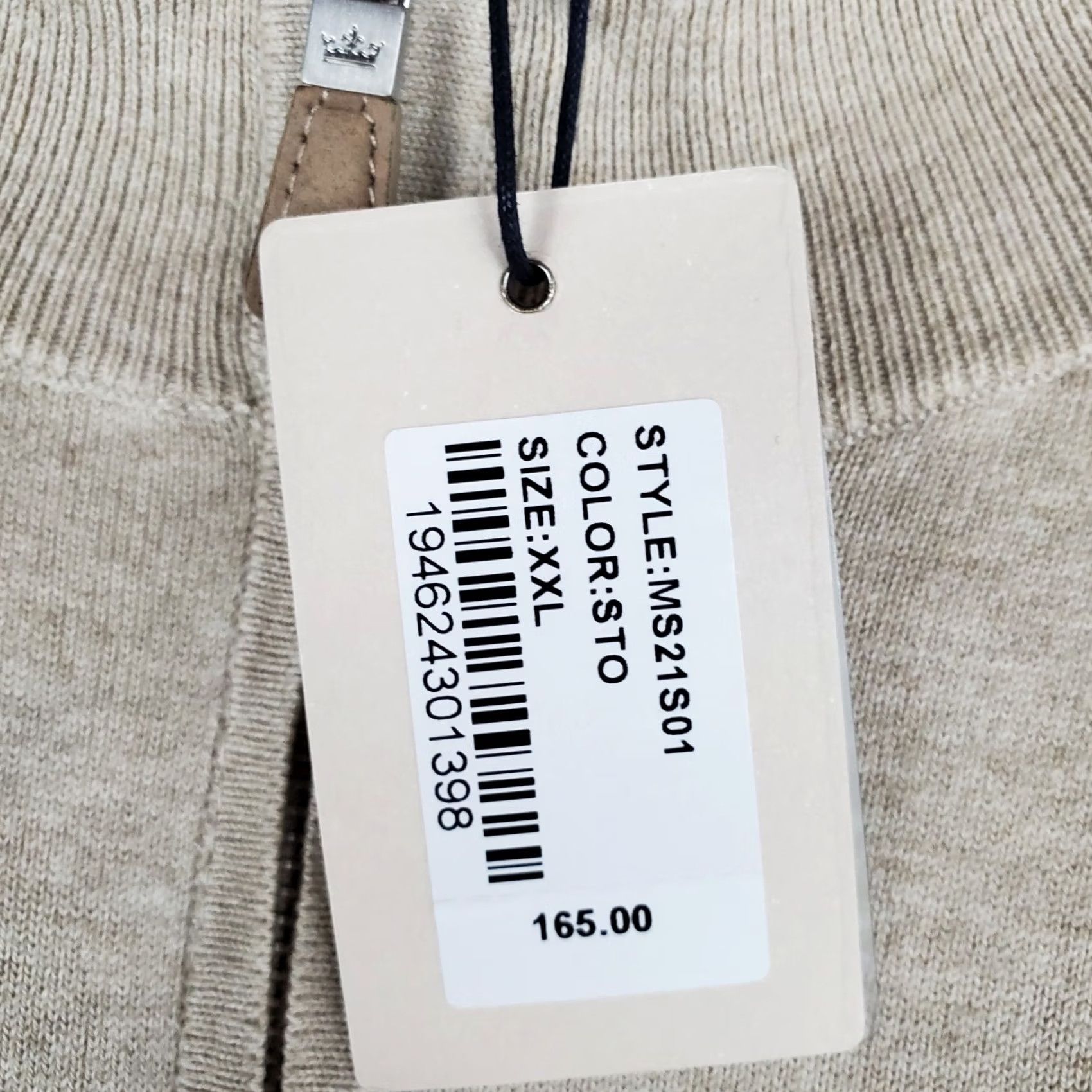 Peter Millar PETER MILLAR 2XL Sweater Shirt Mens 1/4 Zip Crown Soft Khaki Beige Cotton Silk Cashmere Nylon New With Tags Size US XXL / EU 58 / 5 - 4 Thumbnail
