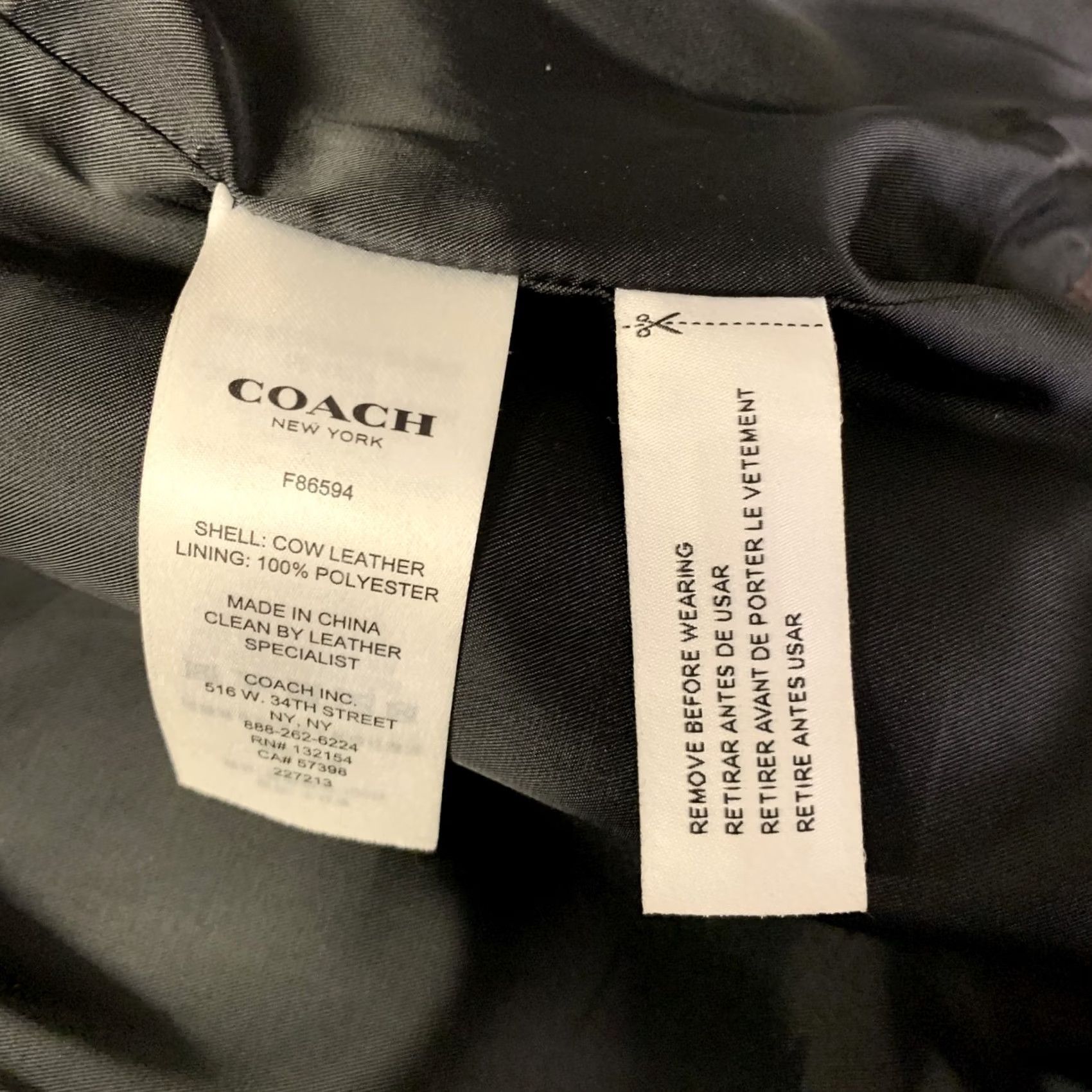 Coach COACH XS Brown Leather Moto Racer Jacket Men's Jacket Vintage? Size US XS / EU 42 / 0 - 6 Thumbnail
