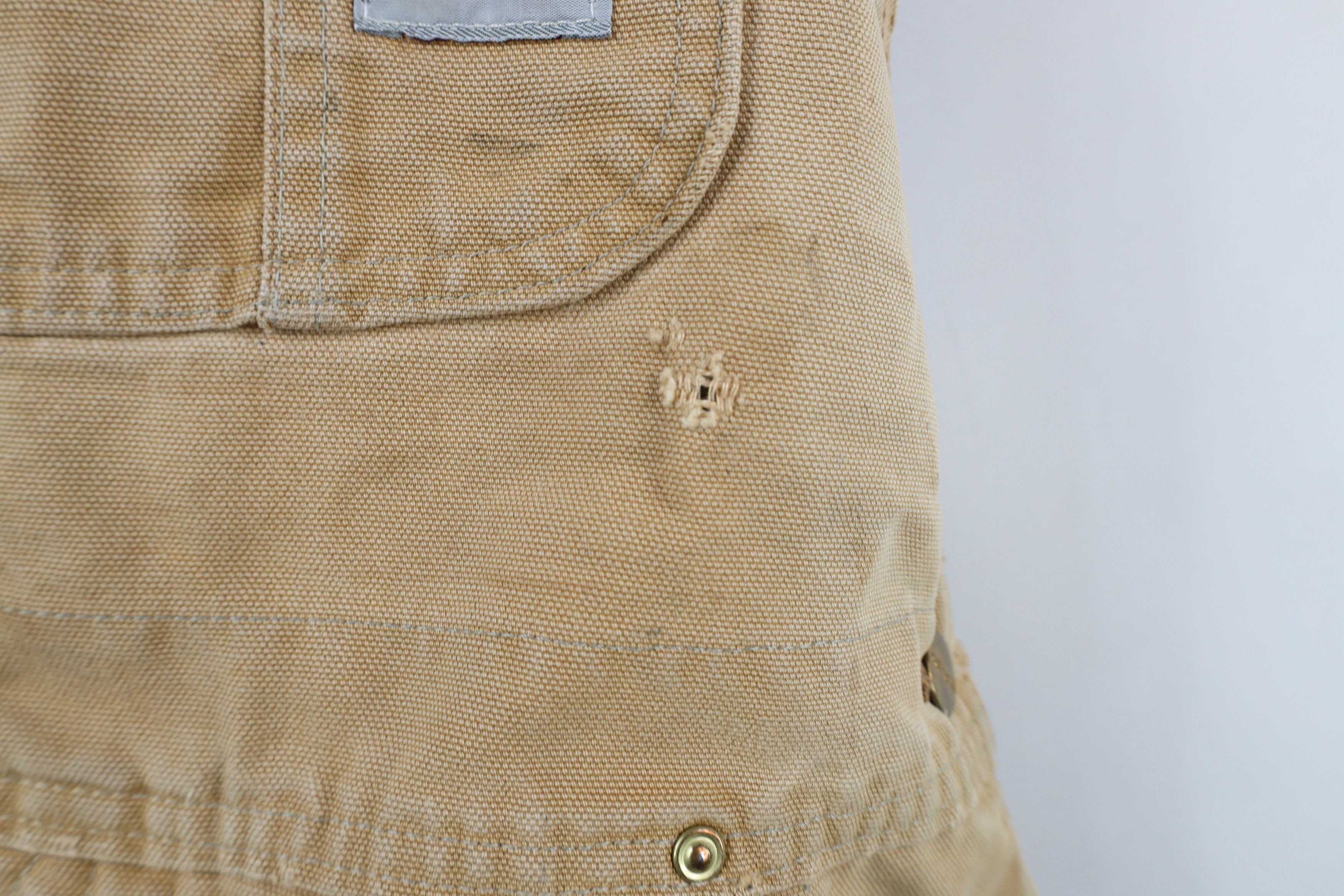Carhartt × Vintage Vintage 90s Carhartt Thrashed Quilted Double Knee Overalls Size US 36 / EU 52 - 6 Thumbnail