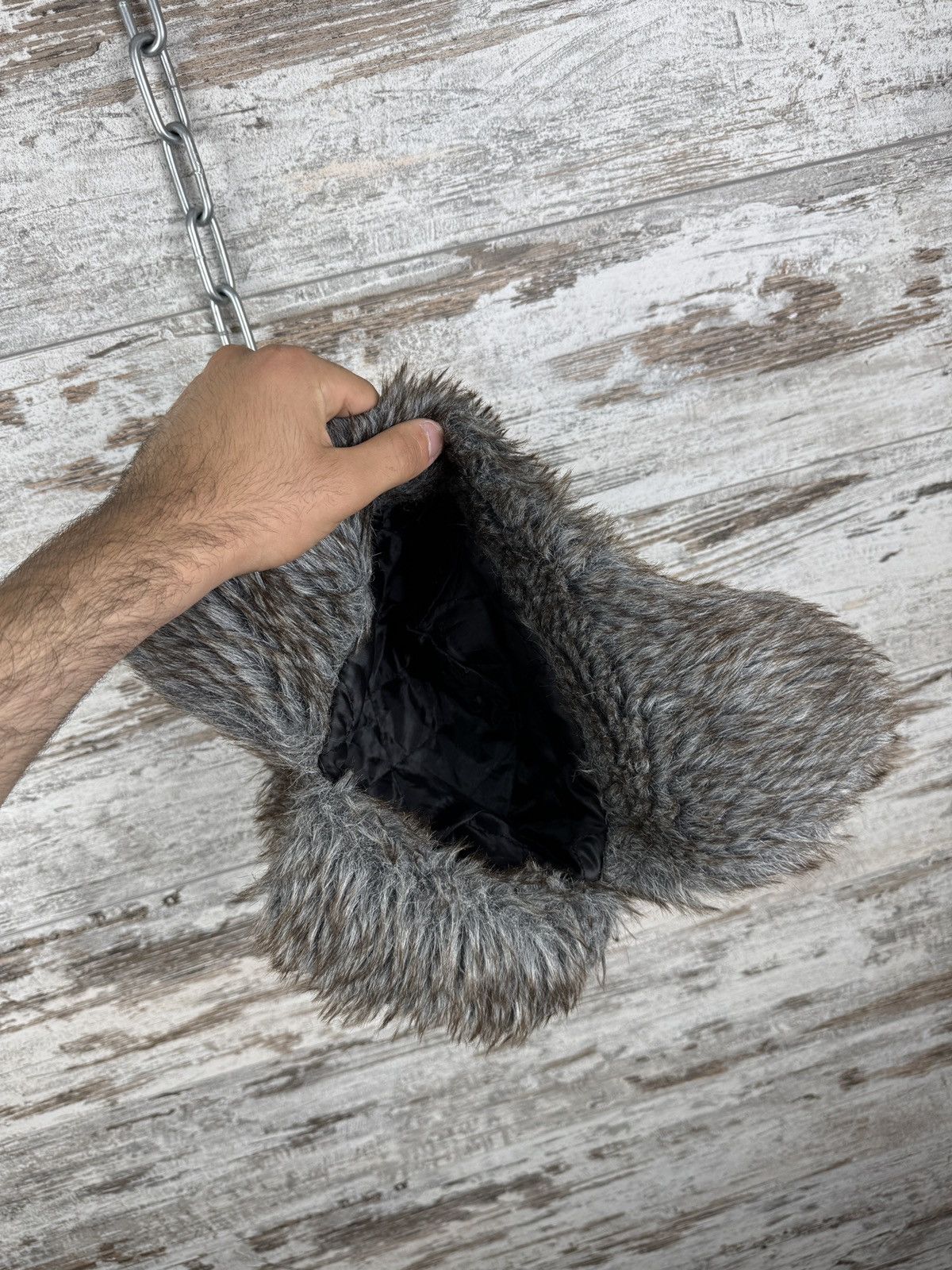 Lil Uzi Vert × Vintage Vintage Mask Fuzzy Faux Real Fur Trapper 90s USHANKA Mohair Size ONE SIZE - 6 Thumbnail
