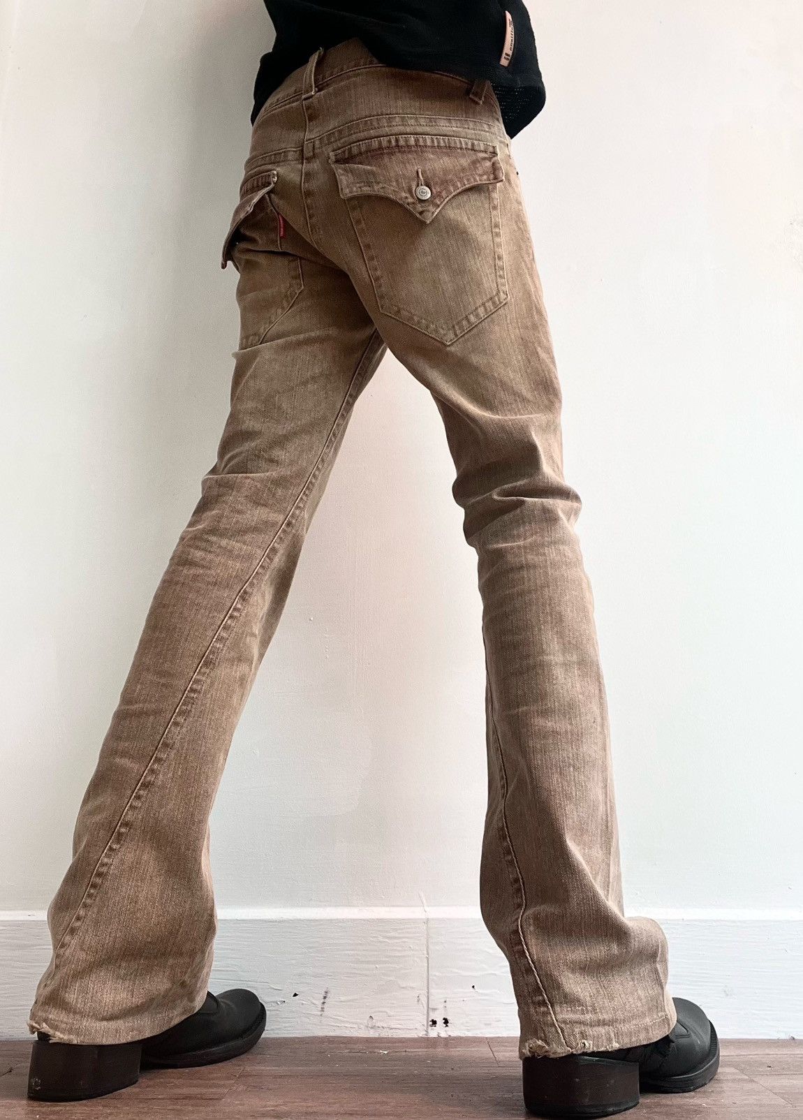 Tornado Mart 00s Tornado Mart Avant-Garde Flared Jeans Size US 32 / EU 48 - 4 Thumbnail