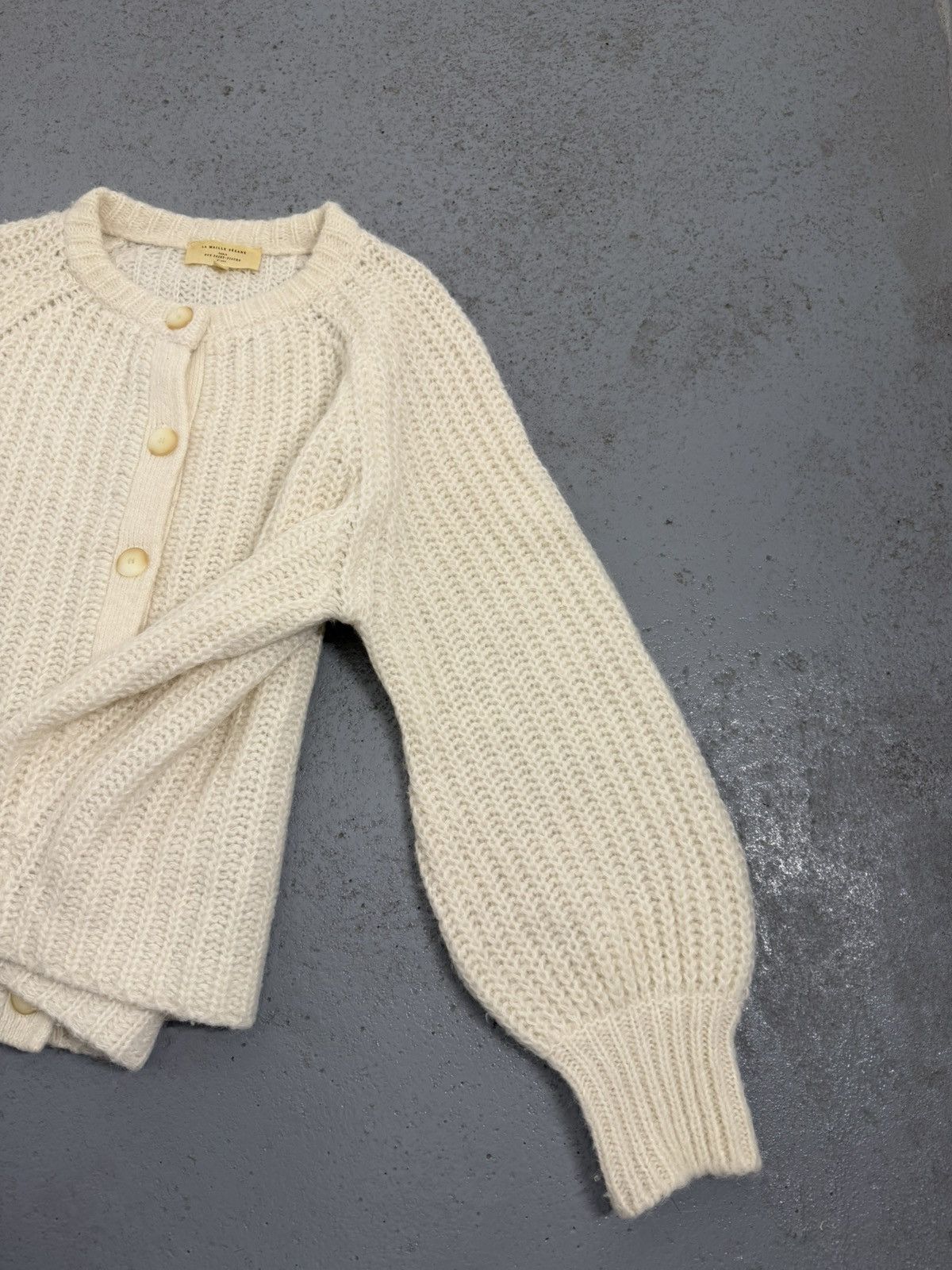 Sezane Sezane Milky Alpaca Knitted Wool Cardigan Size L / US 10 / IT 46 - 6 Thumbnail