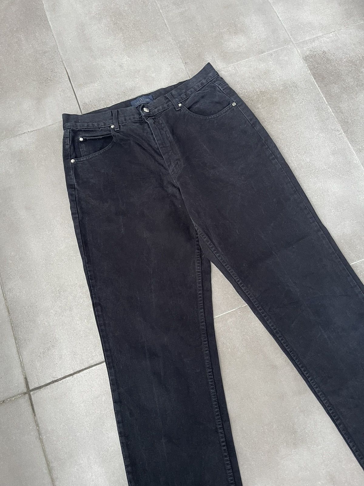 Valentino Valentino Jeans Black Baggy Denim Pants Size US 34 / EU 50 - 8 Thumbnail