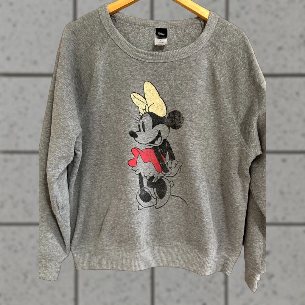 Disney Disney Minnie Mouse Sweater Long Sleeve Gray XL Cozy Size XL / US 12-14 / IT 48-50 - 1 Thumbnail