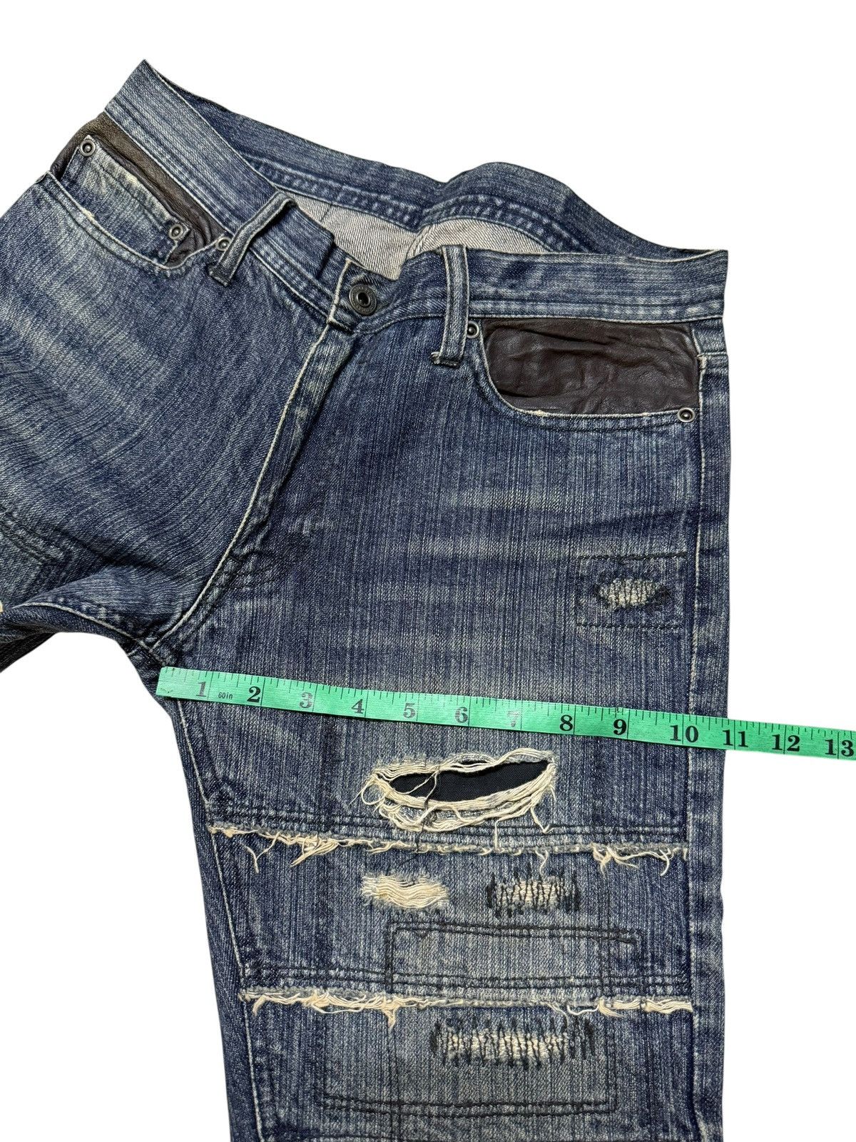 Le Grande Bleu (L.G.B.) Flared Jeans Rupert Difference Distressed Rare Design Denim Size US 30 / EU 46 - 12 Thumbnail