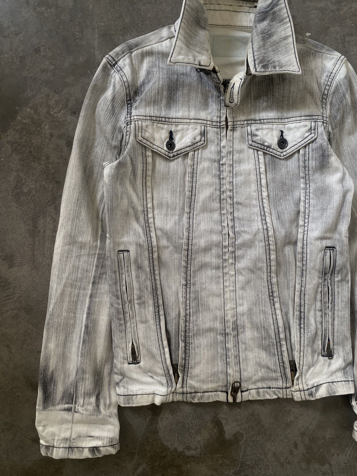 2000s Buffalo Bobs - Vkei Style Triple Zipper Denim Jacket