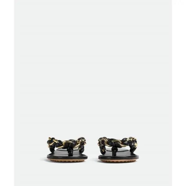 Bottega Veneta o1bcso1str0924 Dot Flat Sandals in Black Size US 5.5 / IT 35.5 - 2 Thumbnail