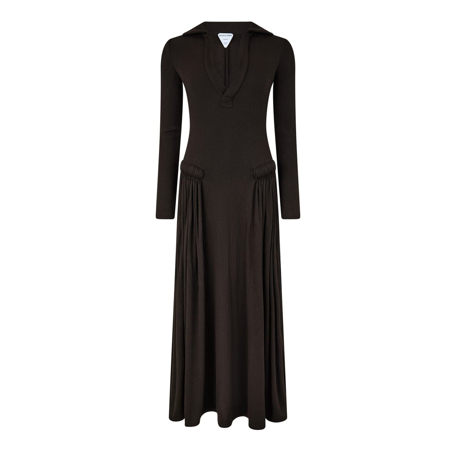 Bottega Veneta Bottega Veneta Long Sleeve Maxi Dress in Neutral Size S / US 4 / IT 40 - 1 Thumbnail