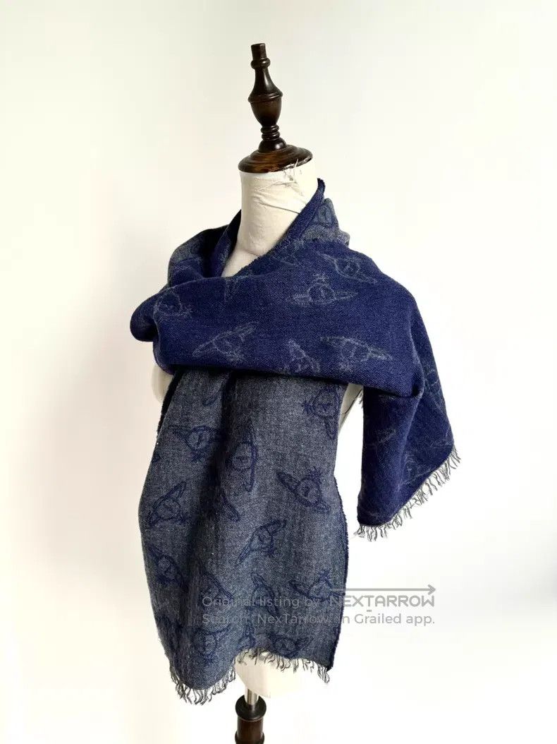 Vivienne Westwood Vivienne Westwood Used Saturn Print Grey Blue Double Sided Size ONE SIZE - 3 Thumbnail