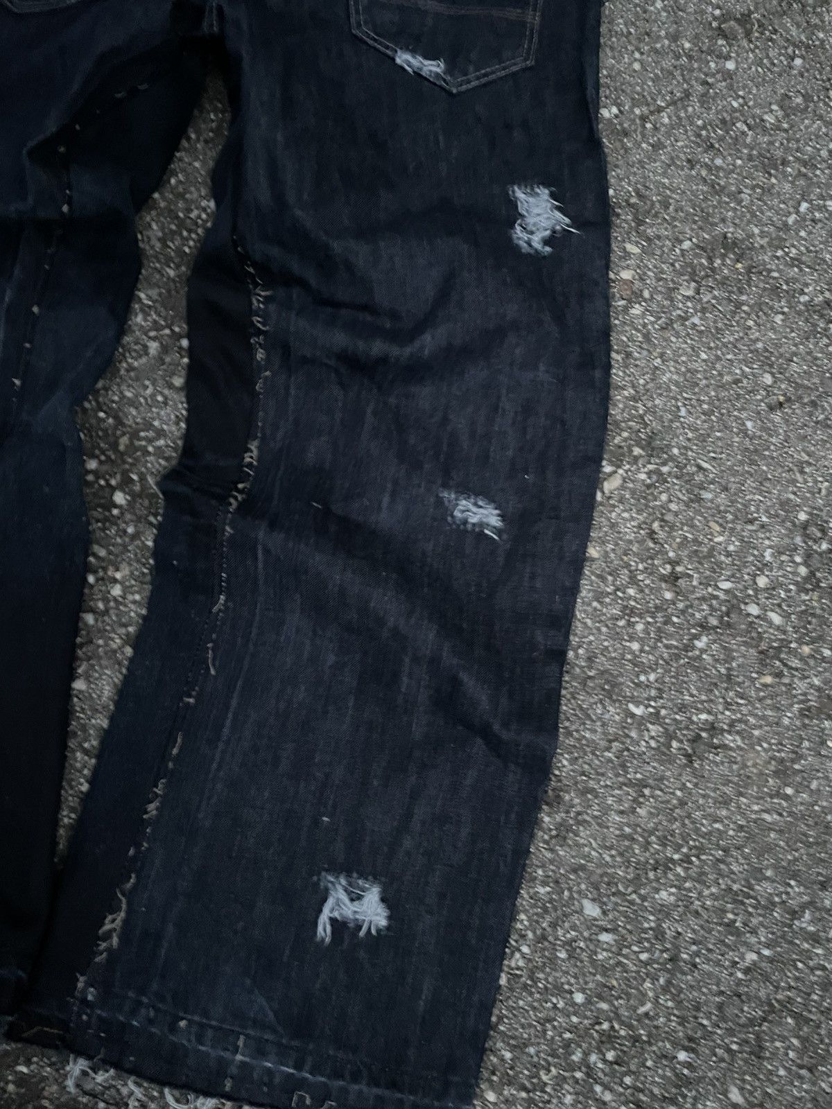 Japanese Brand Custom baggy distressed jeans blue Size US 33 - 15 Thumbnail
