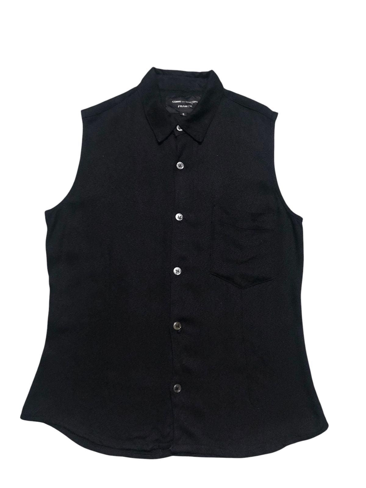 Comme Des Garcons France Shirt Sleeveless Button Up