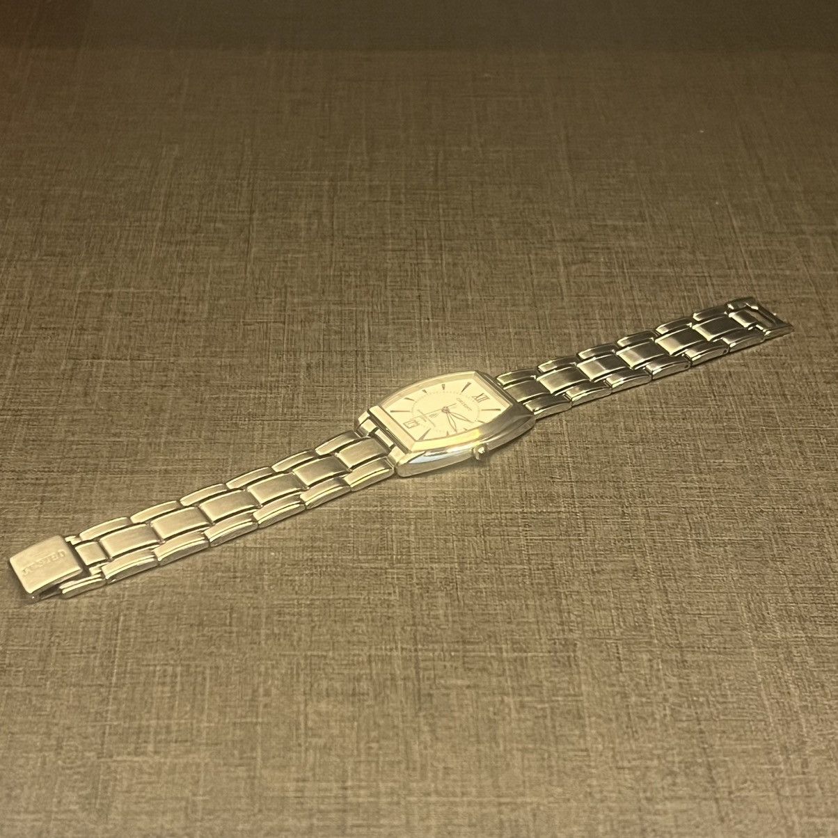 Japanese Brand × Orient × Vintage Orient Rare Vintage White Dial 1990s Tonneau Watch Size ONE SIZE - 7 Thumbnail