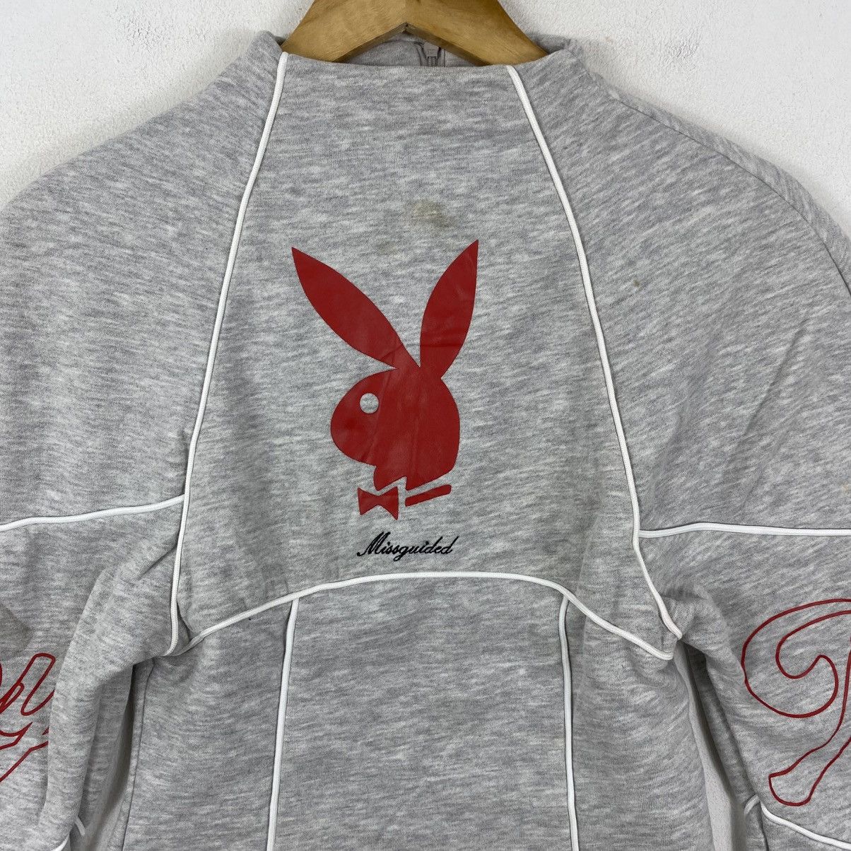 Playboy Missguided x Playboy Bunny Logo Sweatshirt Dress Grey XS Size XS / US 0-2 / IT 36-38 - 4 Thumbnail