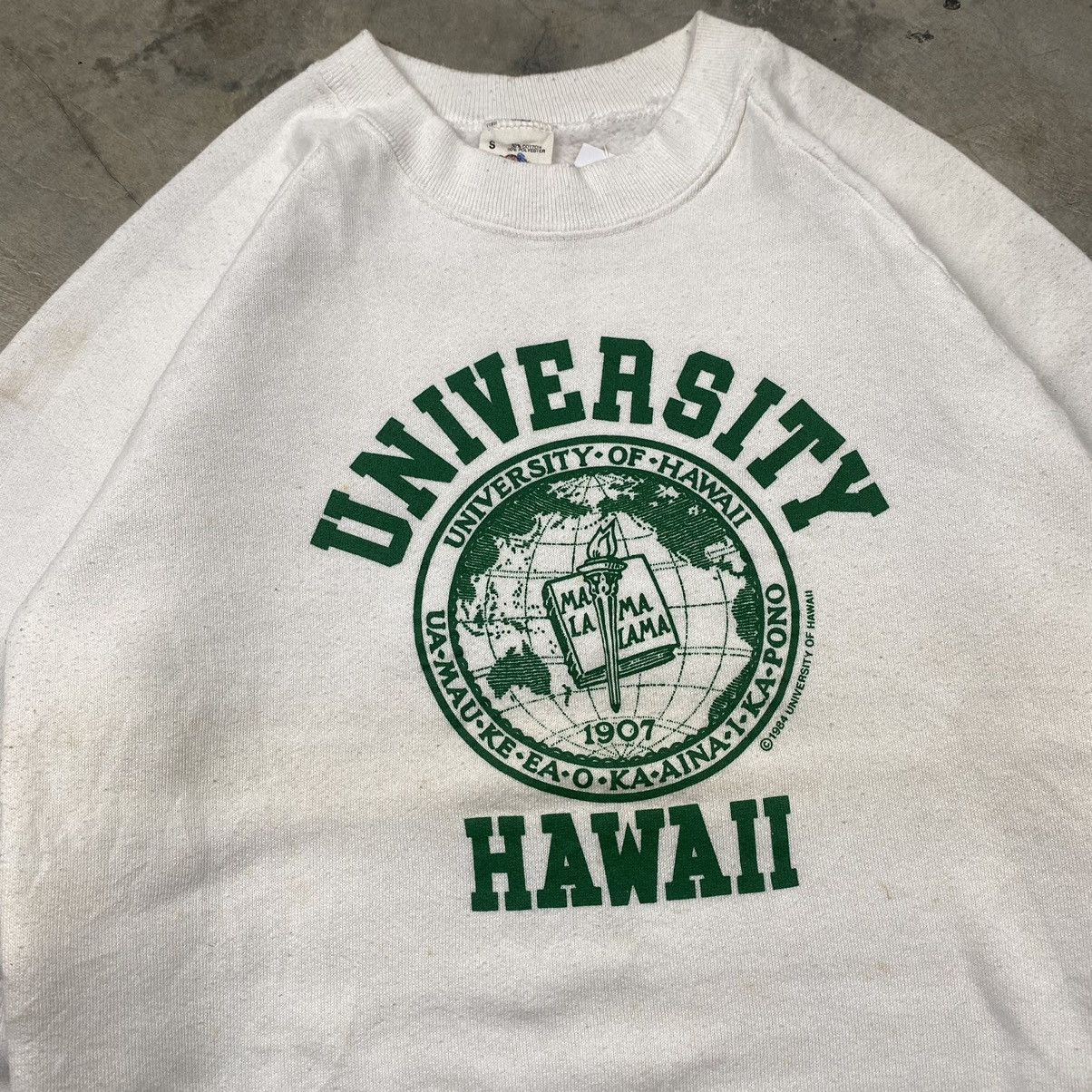 Grail 1984 Hawaii University On FOTL Tag Crewneck