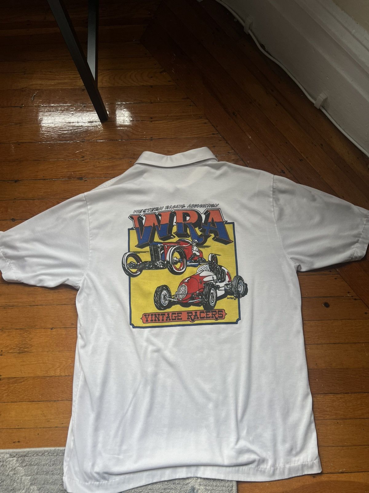 Vintage 1987 1980's vintage Western Racing Association Car Racers Size US L / EU 52-54 / 3 - 2 Thumbnail