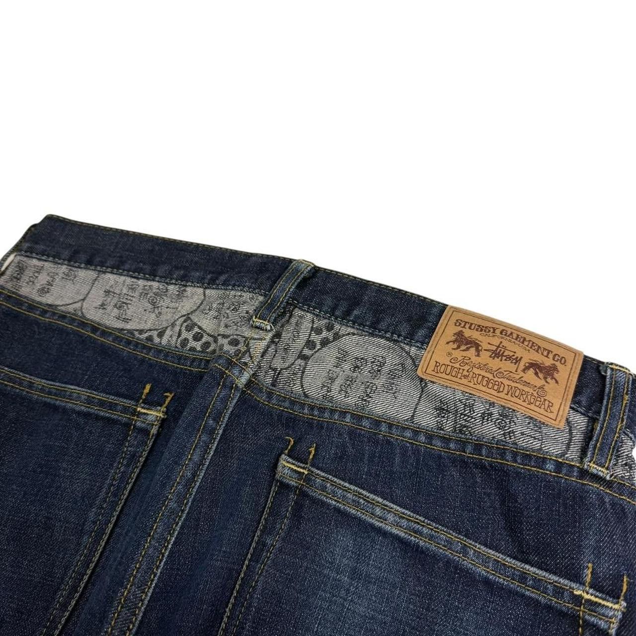 Stussy Vintage 2000s Stussy Rough Rugged Denim Comic Jeans Waist 31 Size US 31 - 4 Thumbnail