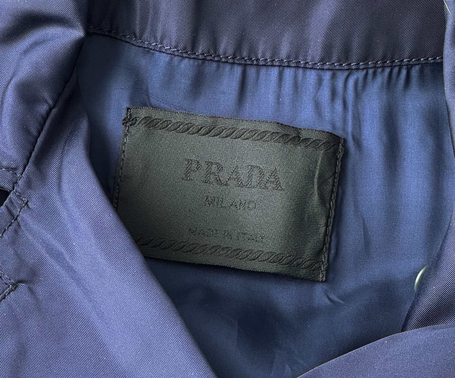 Prada Prada Nylon Double Breasted Coat Navy S Size US S / EU 44-46 / 1 - 6 Thumbnail
