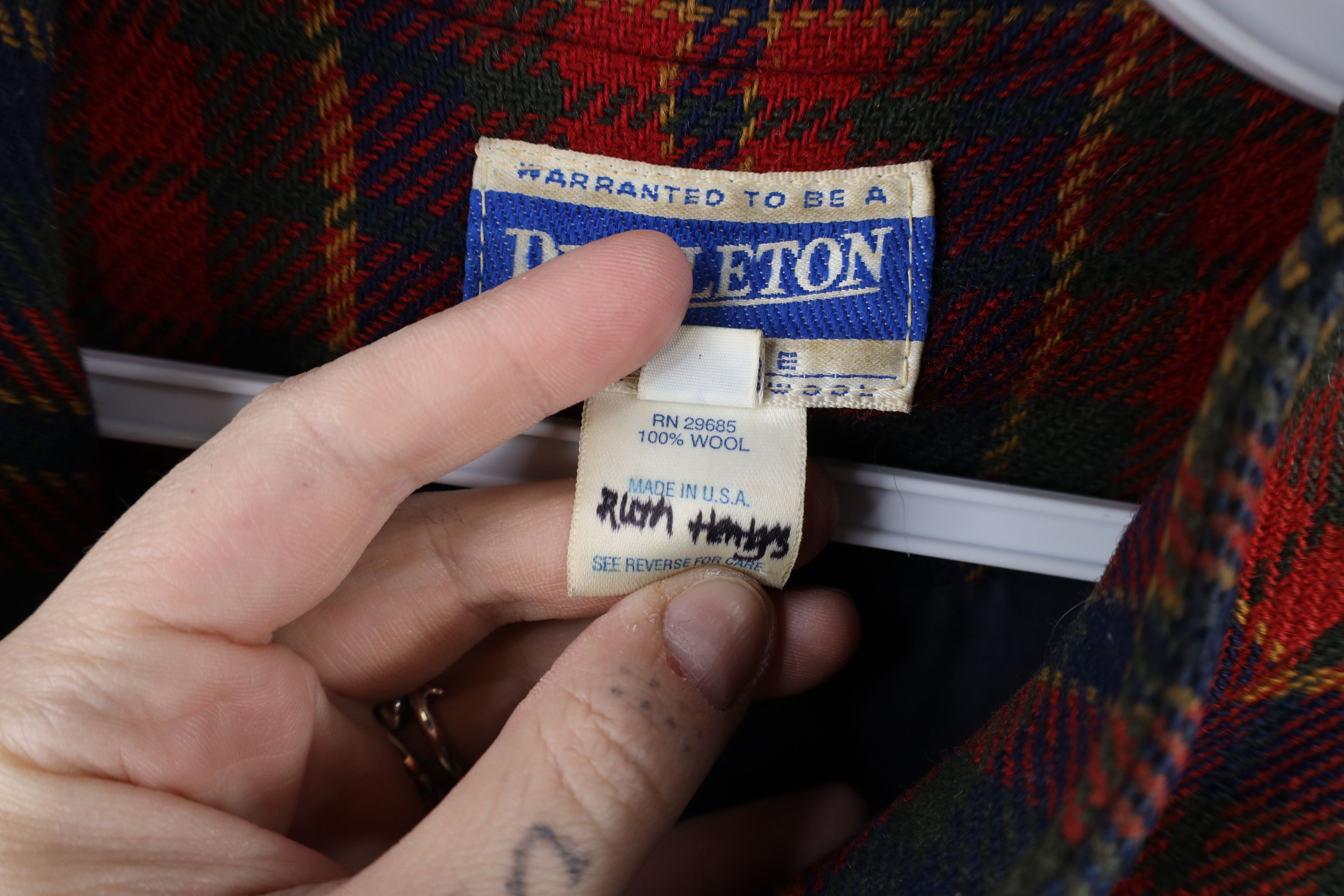Pendleton × Vintage Vintage 90s Pendleton Cafe Racer Bomber Jacket Plaid USA Size L / US 10 / IT 46 - 13 Thumbnail