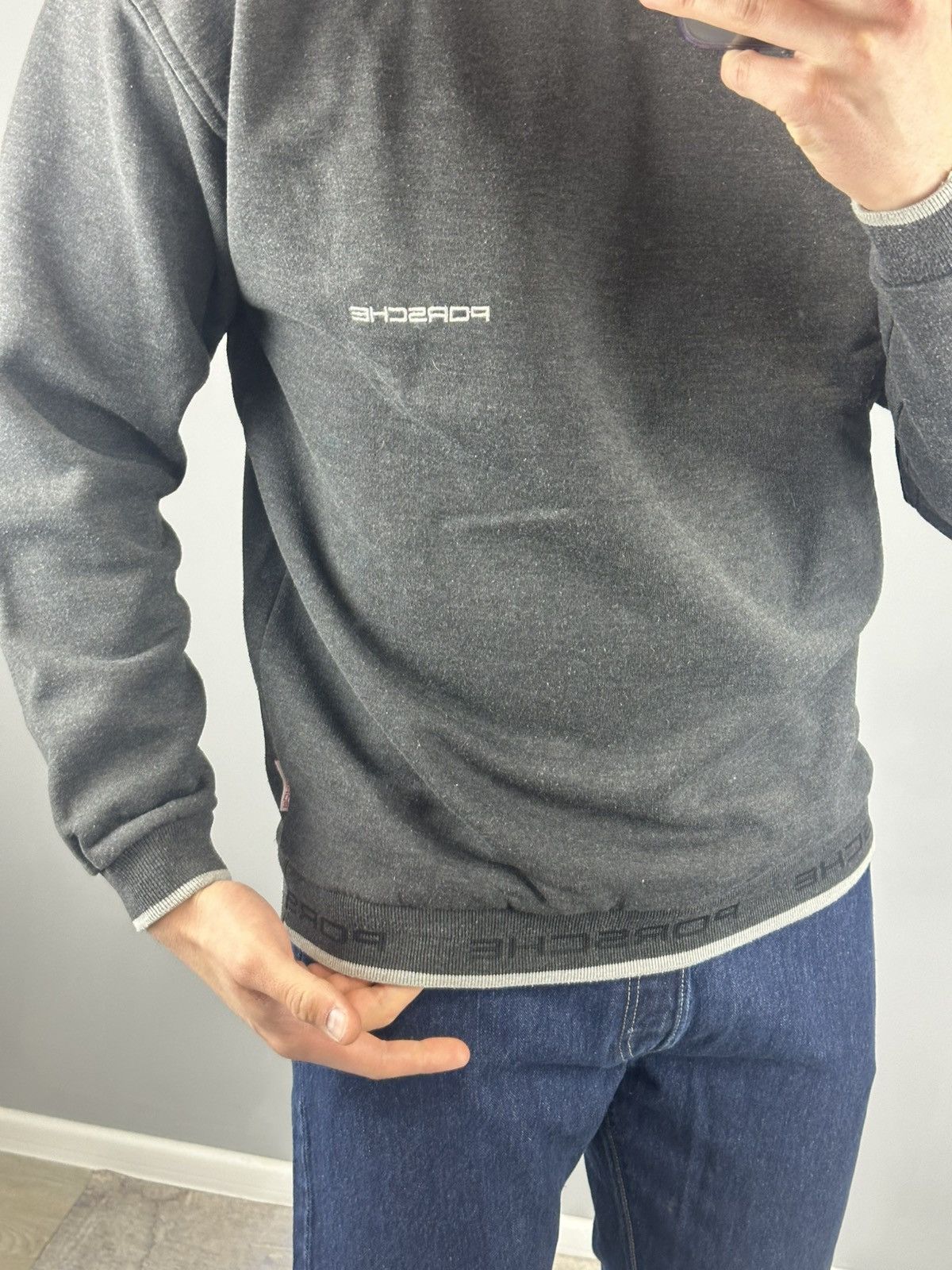 Porsche Design × Vintage Porsche vintage sweatshirt mens grey faded racing rare Size US M / EU 48-50 / 2 - 4 Thumbnail