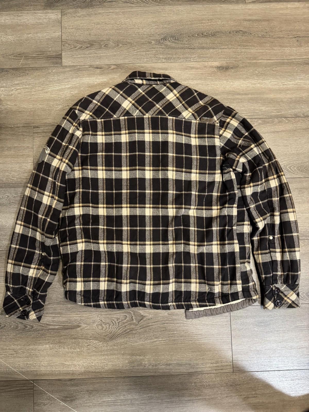 Billabong Billabong Brown & White Plaid Sherpa Lined Flannel Jacket Size US XL / EU 56 / 4 - 6 Thumbnail