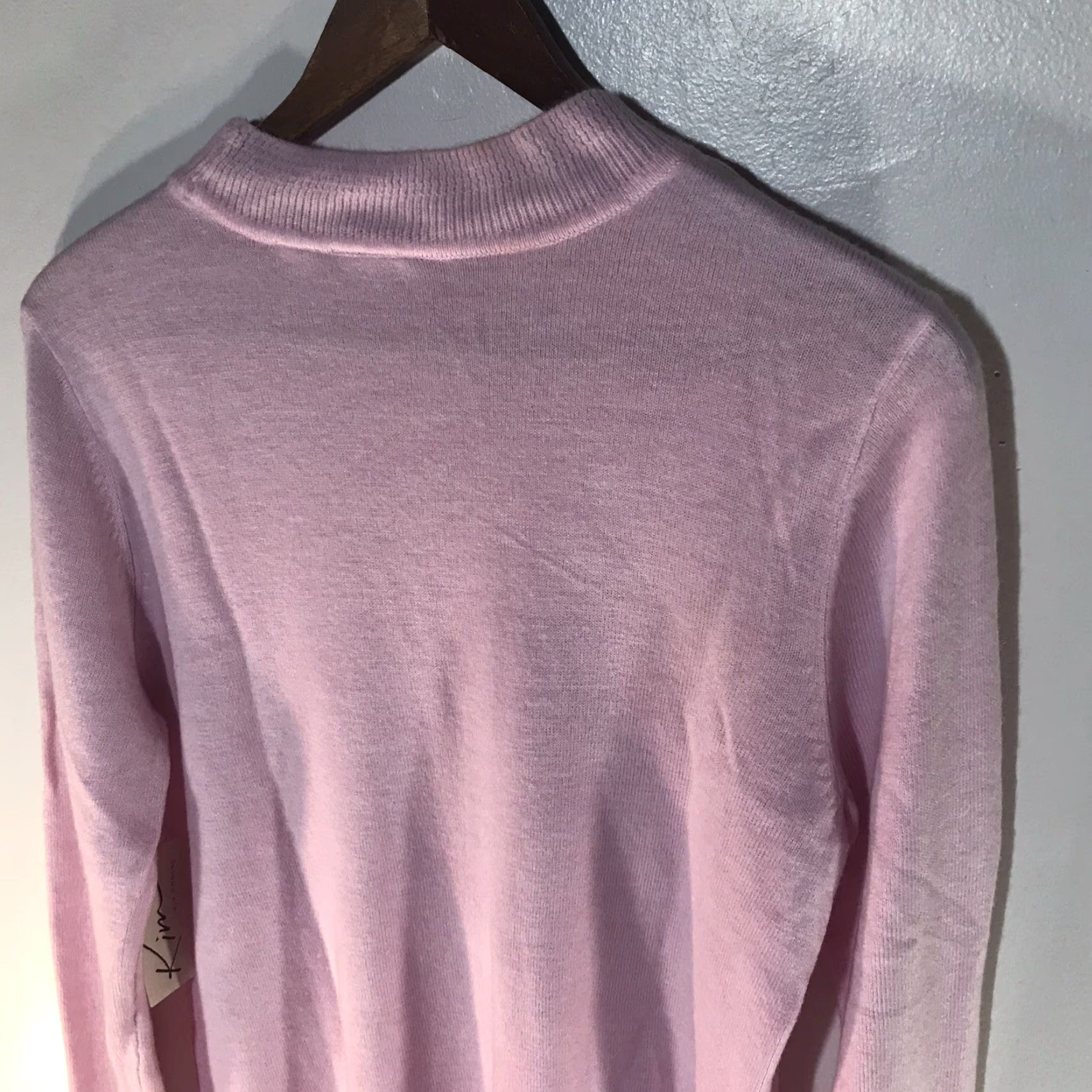 Pinko Kim Rogers Womens Sweater Pullover Mock Neck Long Sleeve Acrylic Fall Winter Spring M Pink Casual Size M / US 6-8 / IT 42-44 - 5 Thumbnail