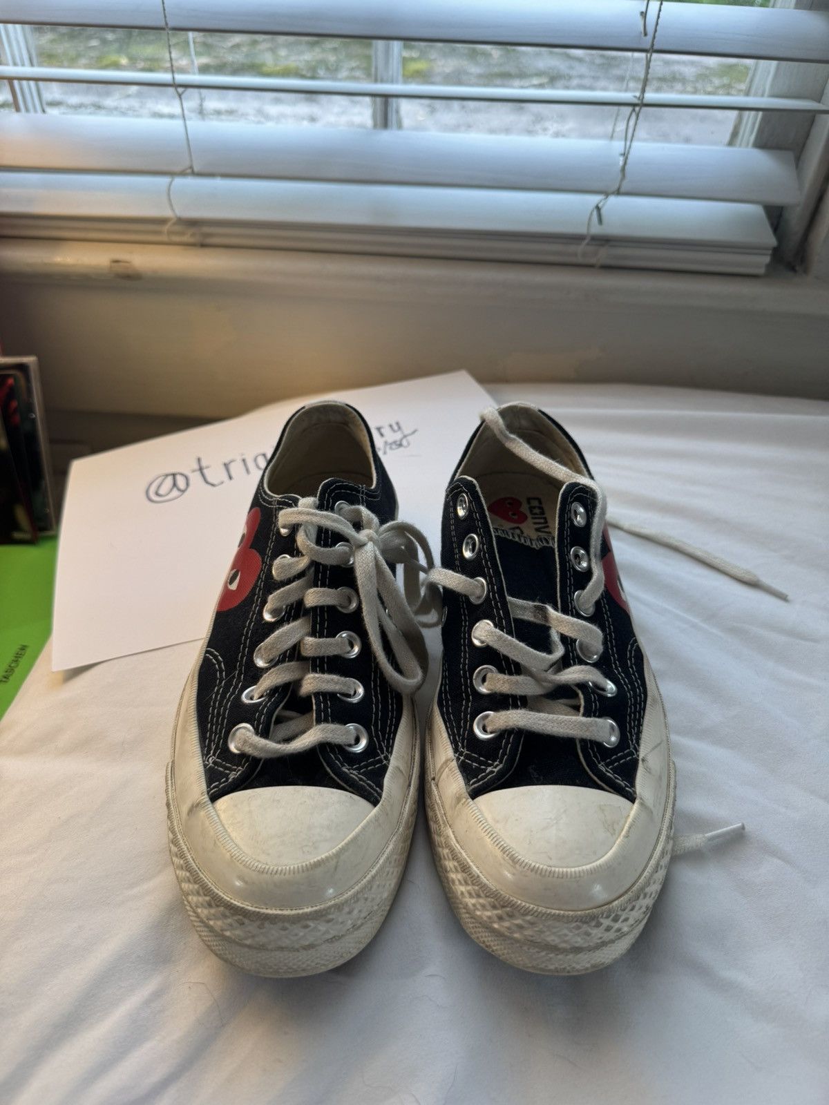 Comme des Garcons PLAY × Converse Heart Low Top Sneakers Size 7 Women’s Size US 7 / IT 37 - 5 Thumbnail