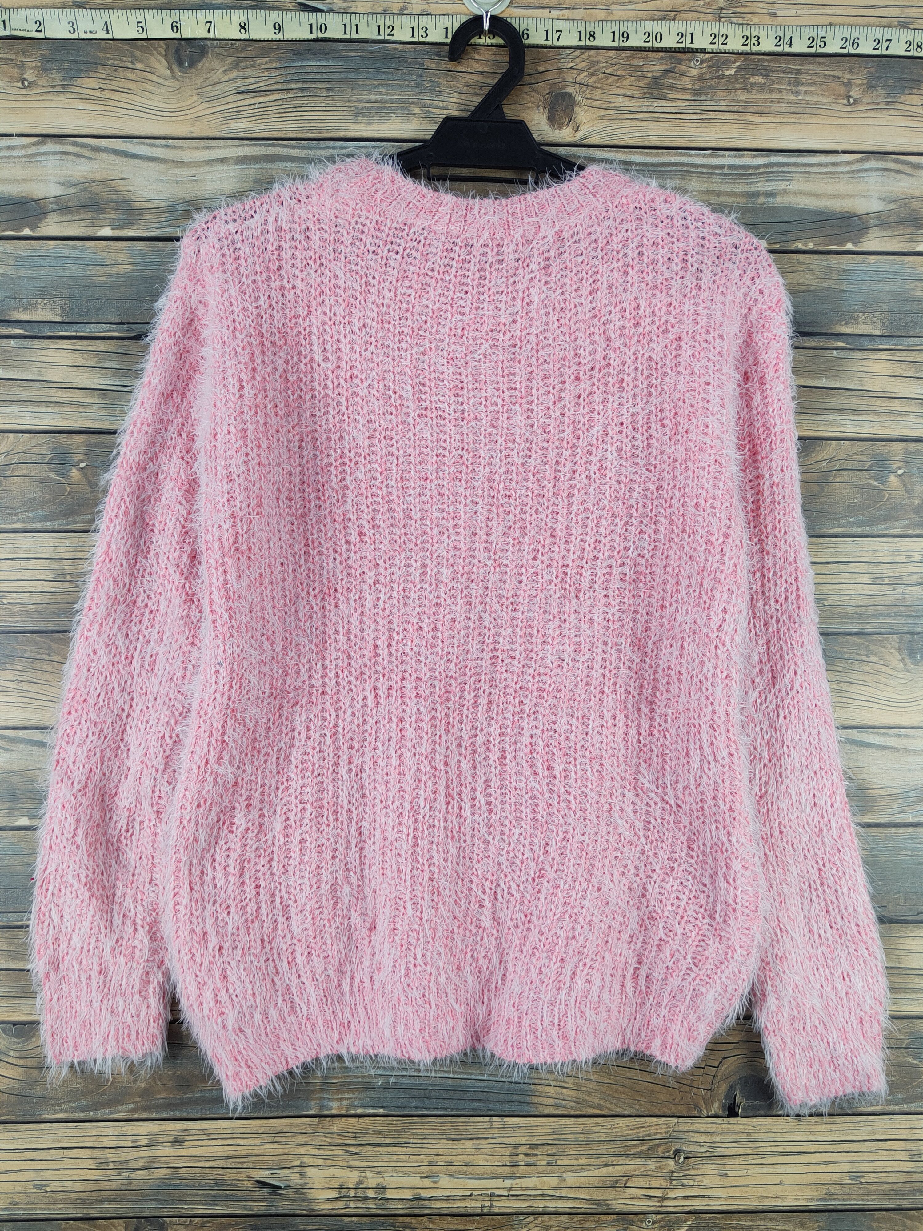 Japanese Brand × Vintage Japanese Brand Pink Shag Shaggy Fur Mohair Knitwear #W2126 Size M / US 6-8 / IT 42-44 - 7 Thumbnail
