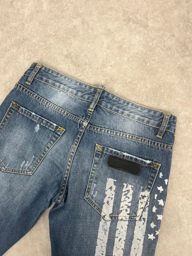 Dsquared2 SS2012 Dsquared2 Blue USA Flag Print Blue Denim Jeans Size US 30 / EU 46 - 8 Thumbnail