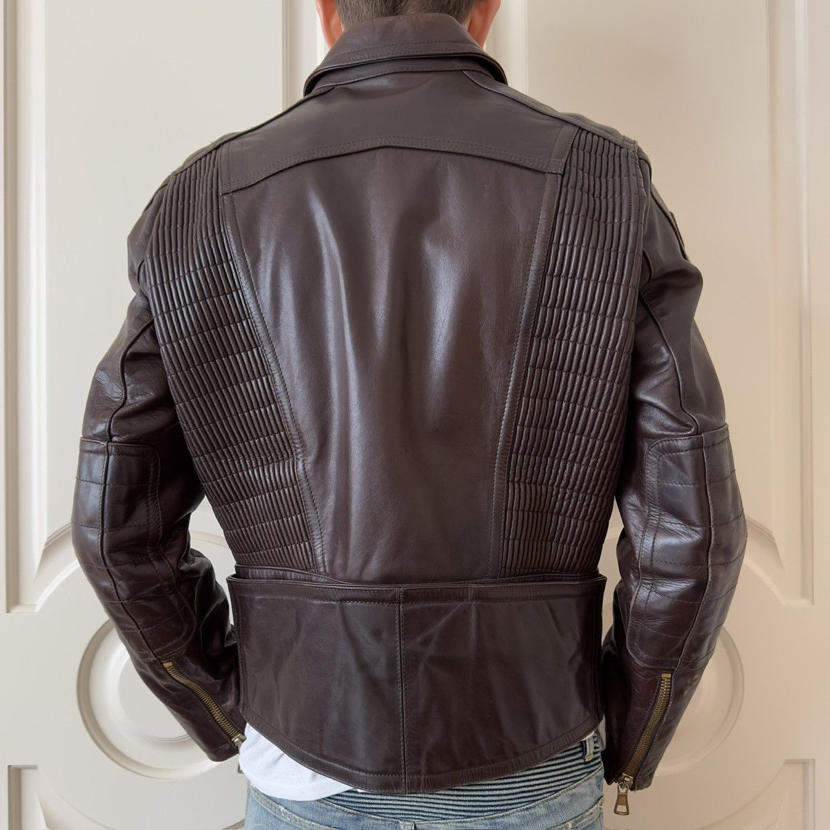 Dsquared2 F/W 2002 Dsquared2 Biker Leather Jacket Size 48 Homeless Size US M / EU 48-50 / 2 - 3 Thumbnail