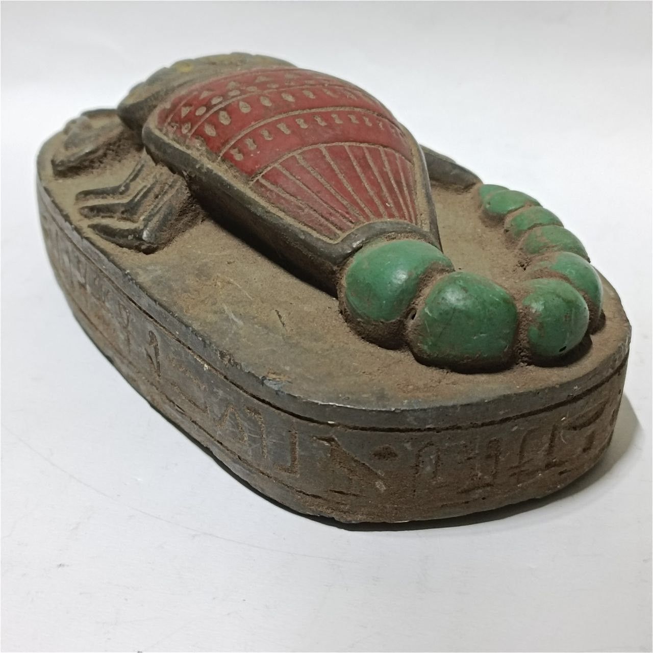 Other Egyptian carved scarab with hieroglyphs collectible Size ONE SIZE - 6 Thumbnail