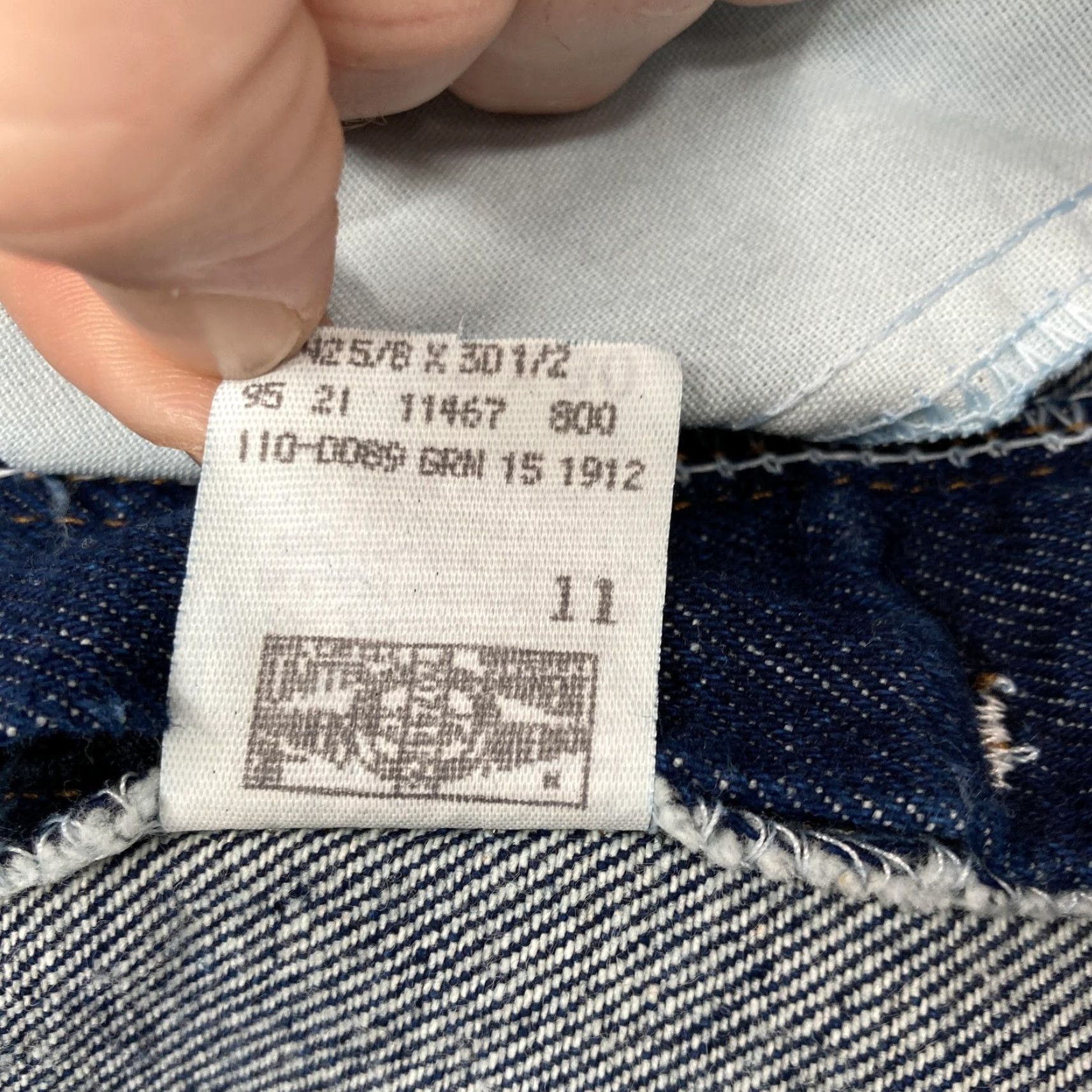 Lee VINTAGE Lee Riders Jeans Mens 42x30 Blue Denim Regular Straight USA Union Made Size US 42 / EU 58 - 7 Thumbnail