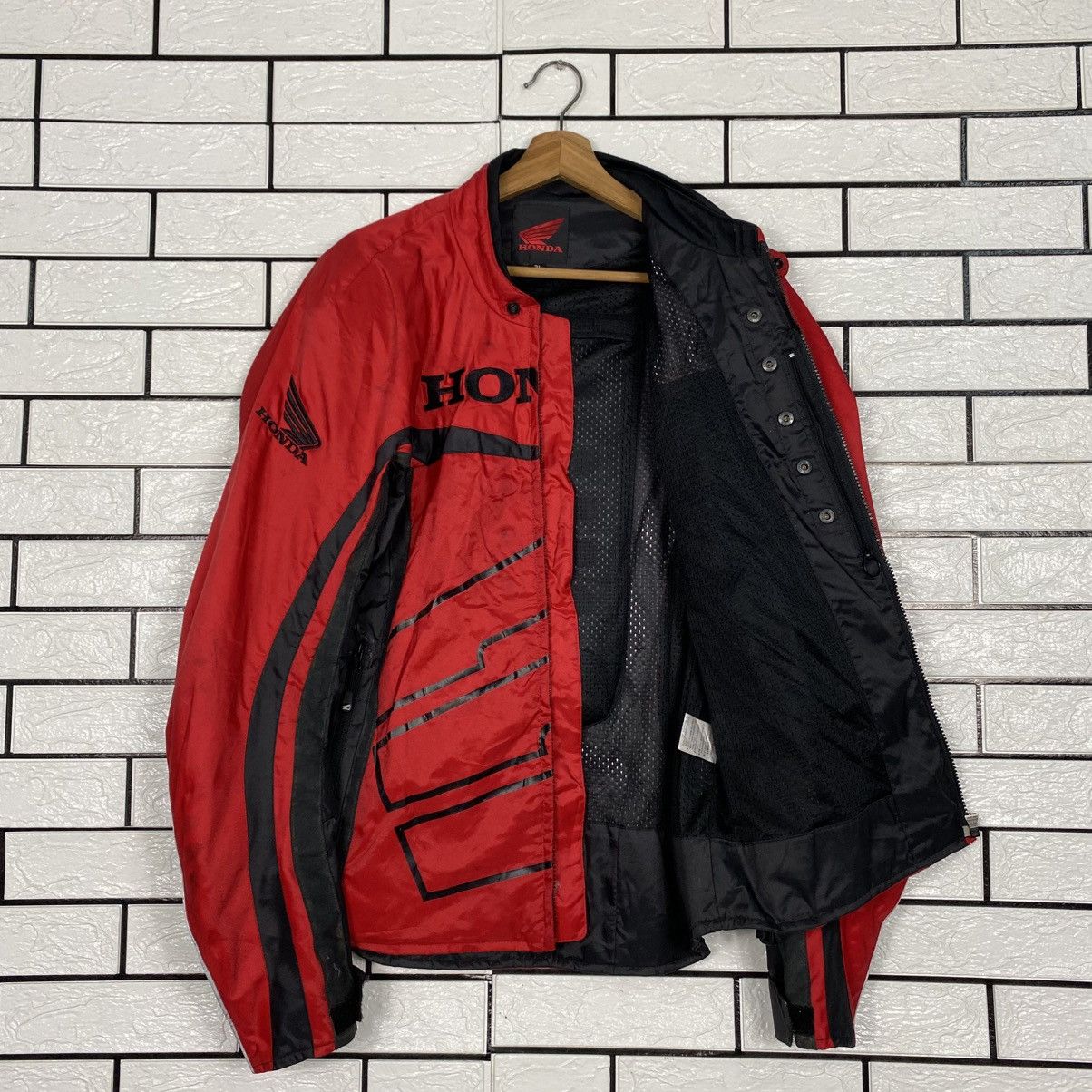 Japanese Brand Vintage Racing Jacket Biker Honda Big Ligo Size US L / EU 52-54 / 3 - 14 Thumbnail
